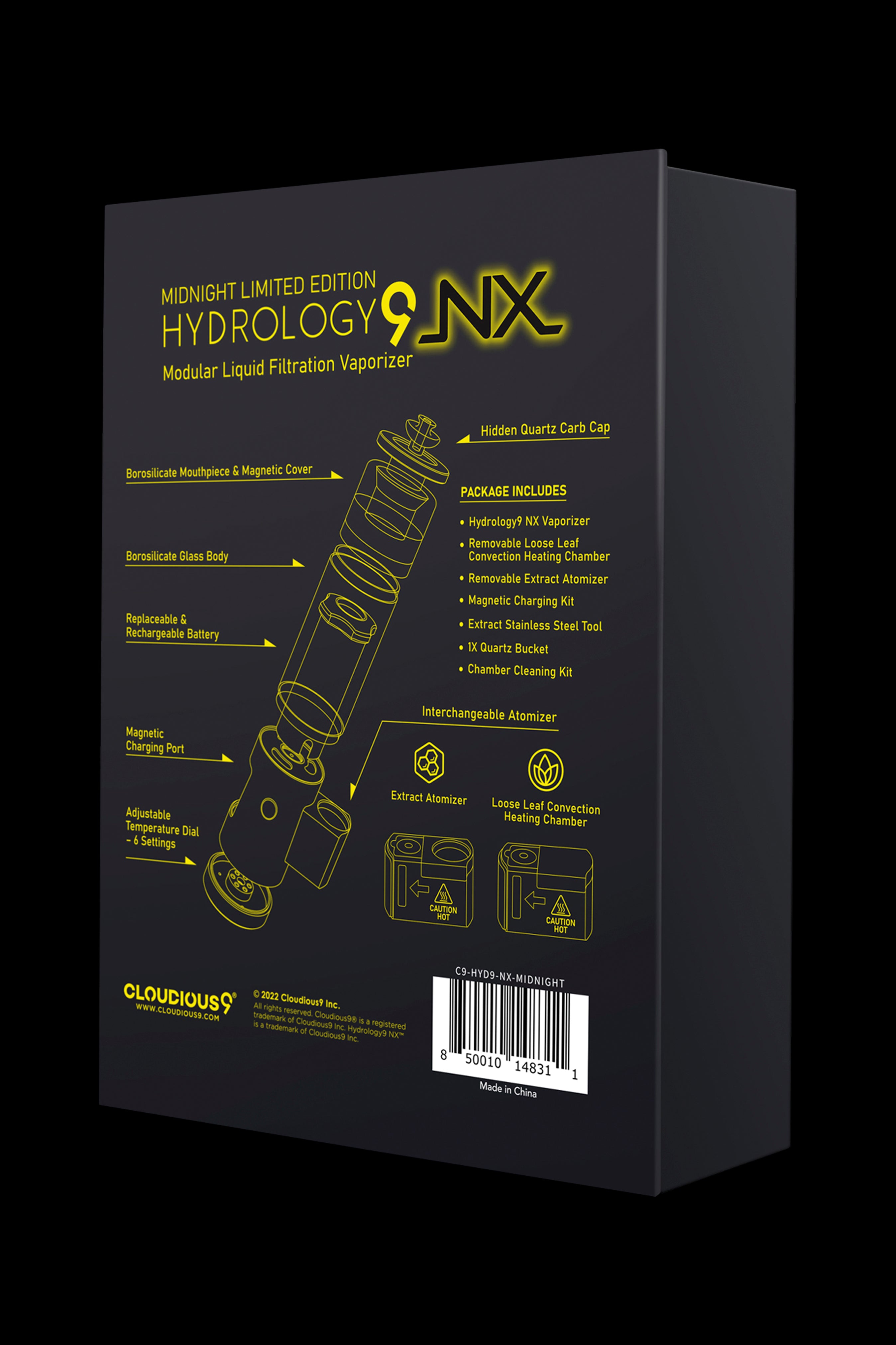 Cloudious 9 Hydrology9 NX Midnight: The Ultimate Flower & Concentrate Vaporizer