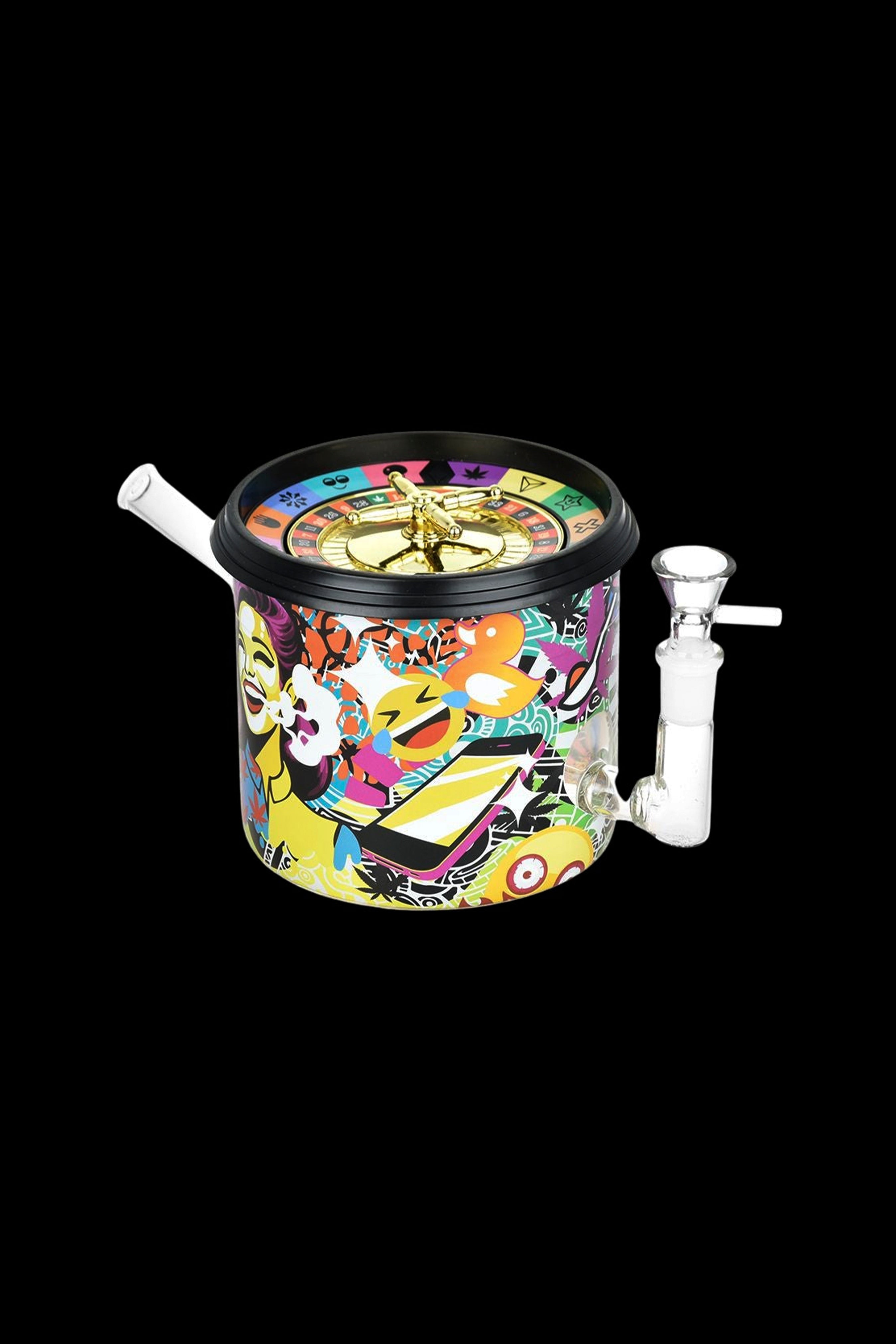 Thrilling Dabtized Puff'N'Play Roulette Game Glass Water Pipe