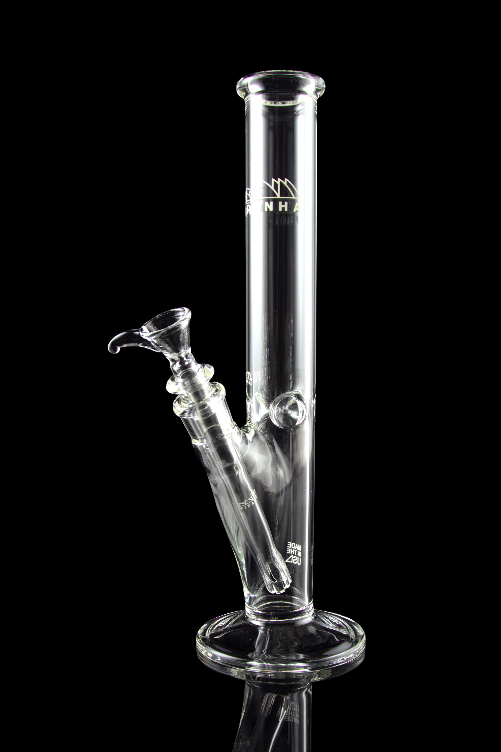 Piranha Glass Straight Tube Bong: Your Ultimate Smoking Companion with Bowl & Banger