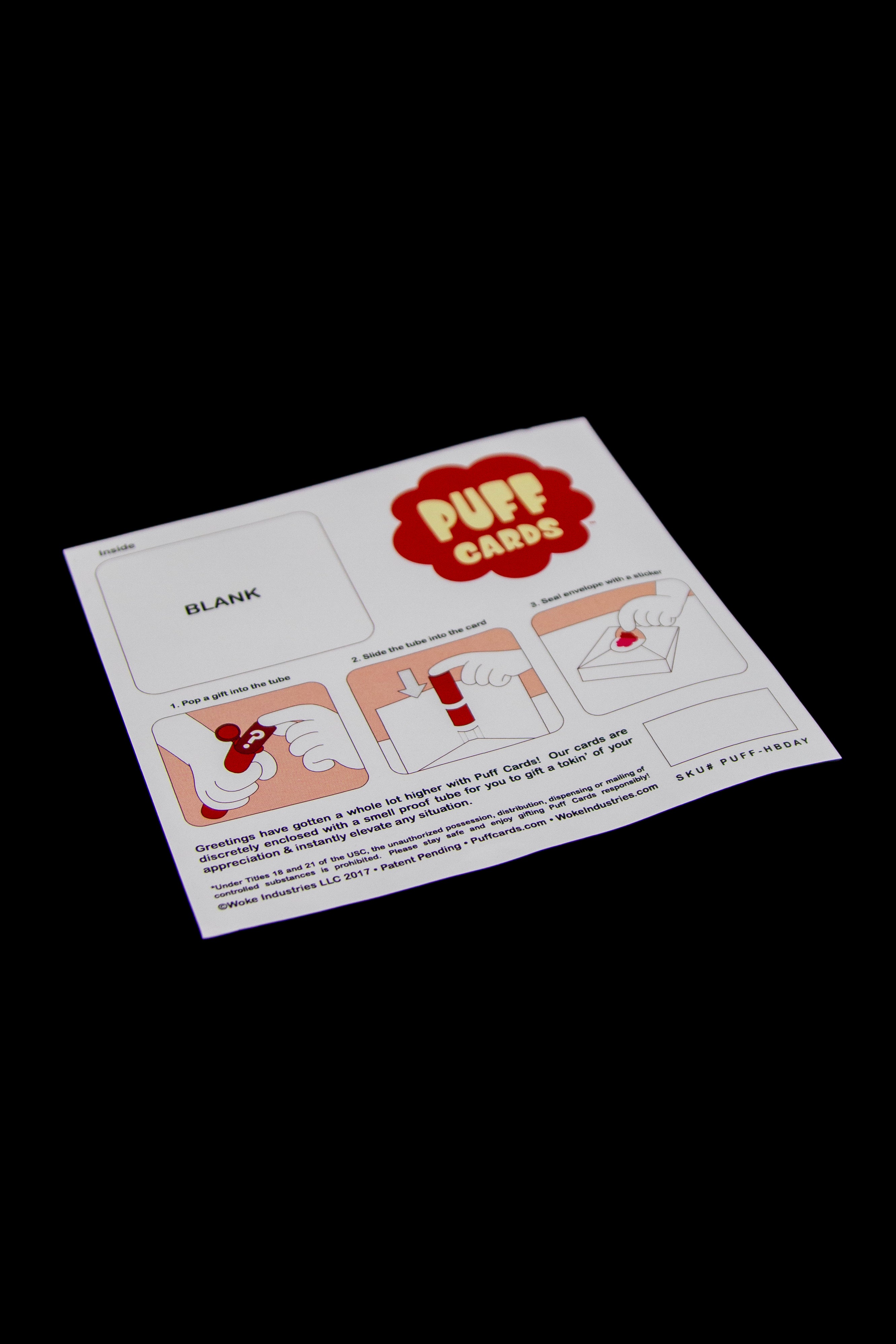 Puff Cards: Cannabis - Storing Greeting Card with Smell - Resistant Tube