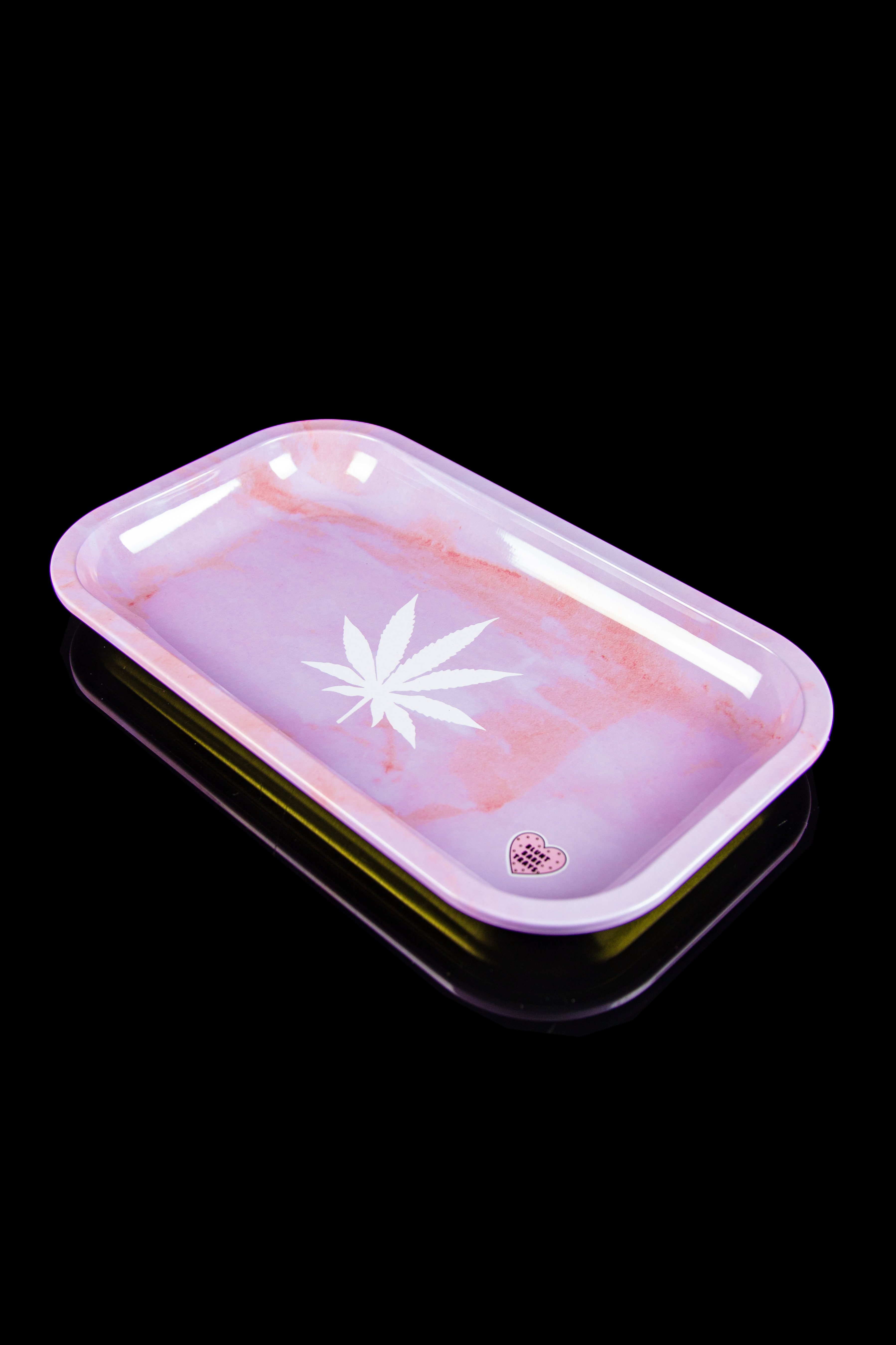 Blunt Babe Pink Marble Rolling Tray - A Must - Have for Stoners
