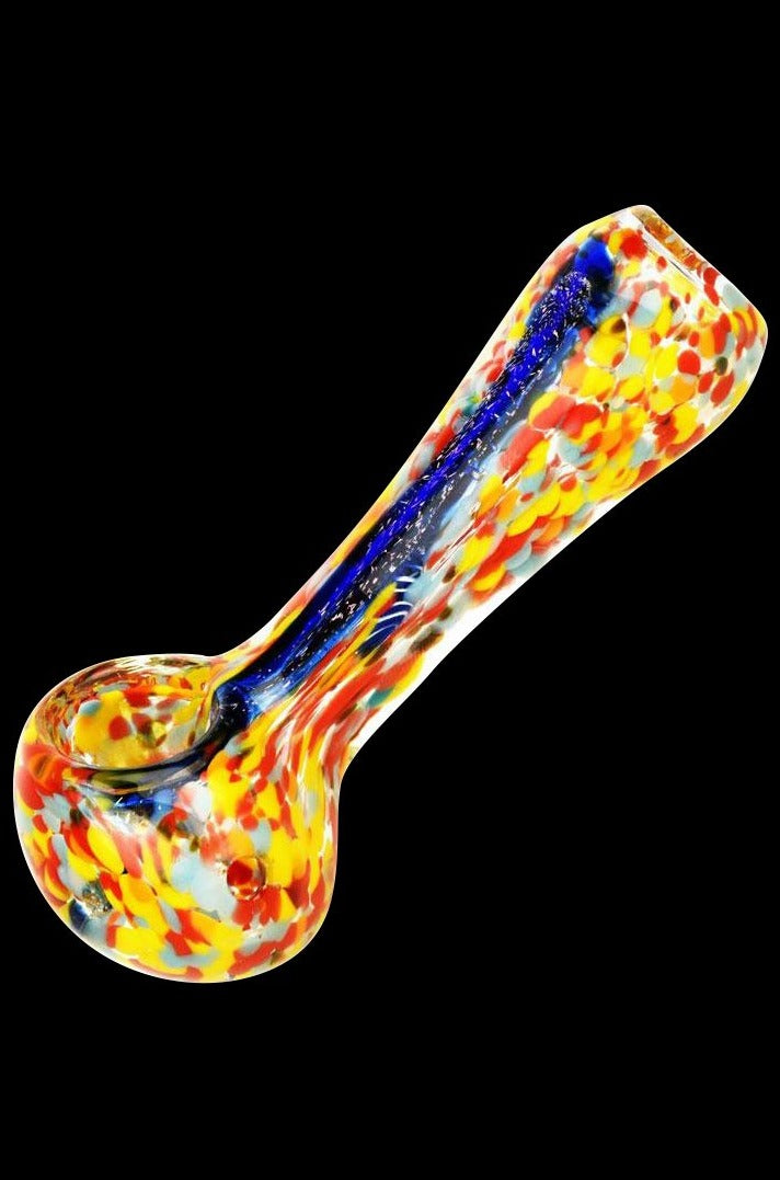 Gumball Dichro Stripe Glass Spoon Pipe - A Party-Ready Pipe