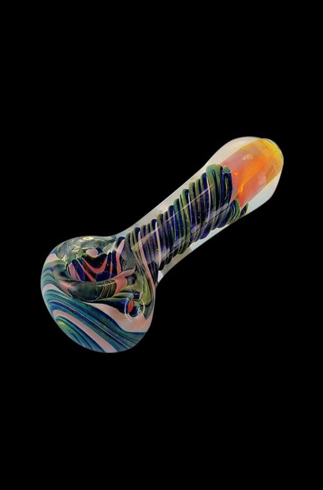 Stunning Multicolor Twisted Glass Pipe