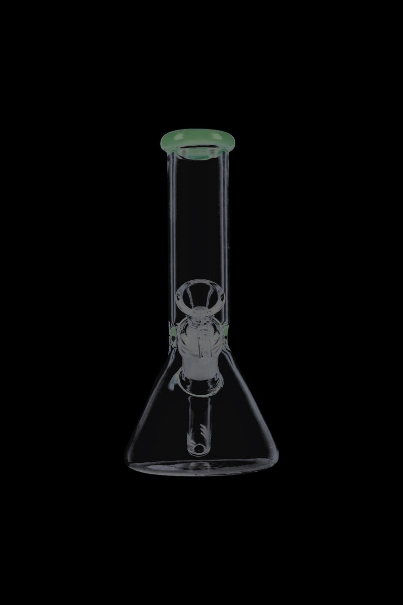Exquisite Glass Beaker Base Ice Bong with Vibrant Colored Mouthpiece