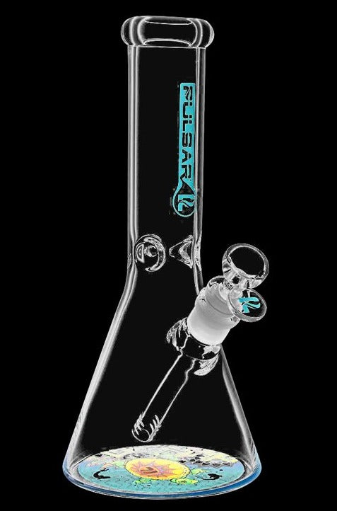 Pulsar's Stunning Psychedelic Turtle Beaker Water Pipe