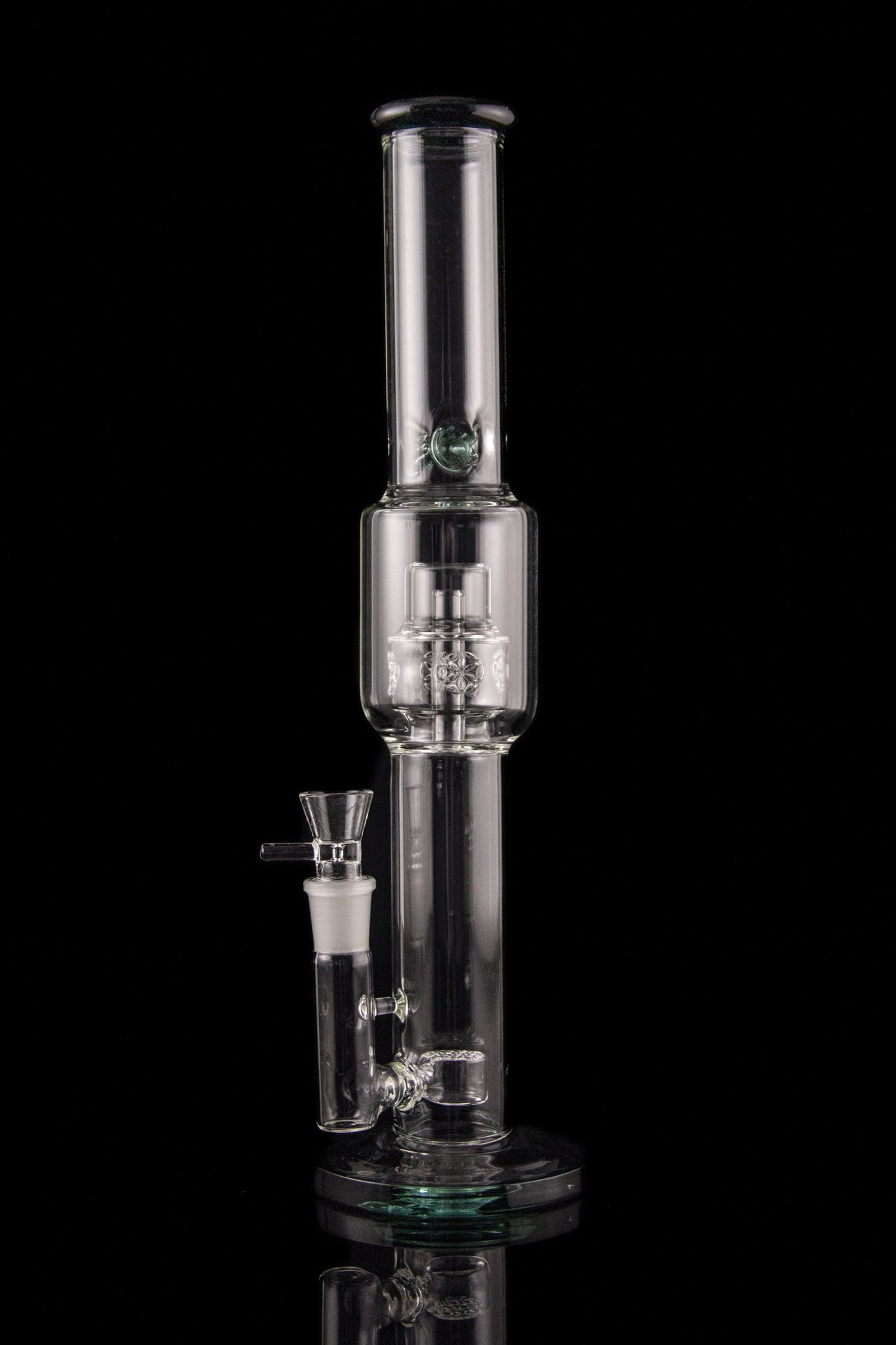 Calibear Tree of Life Straight Tube Water Pipe - A Timeless Smoking Companion
