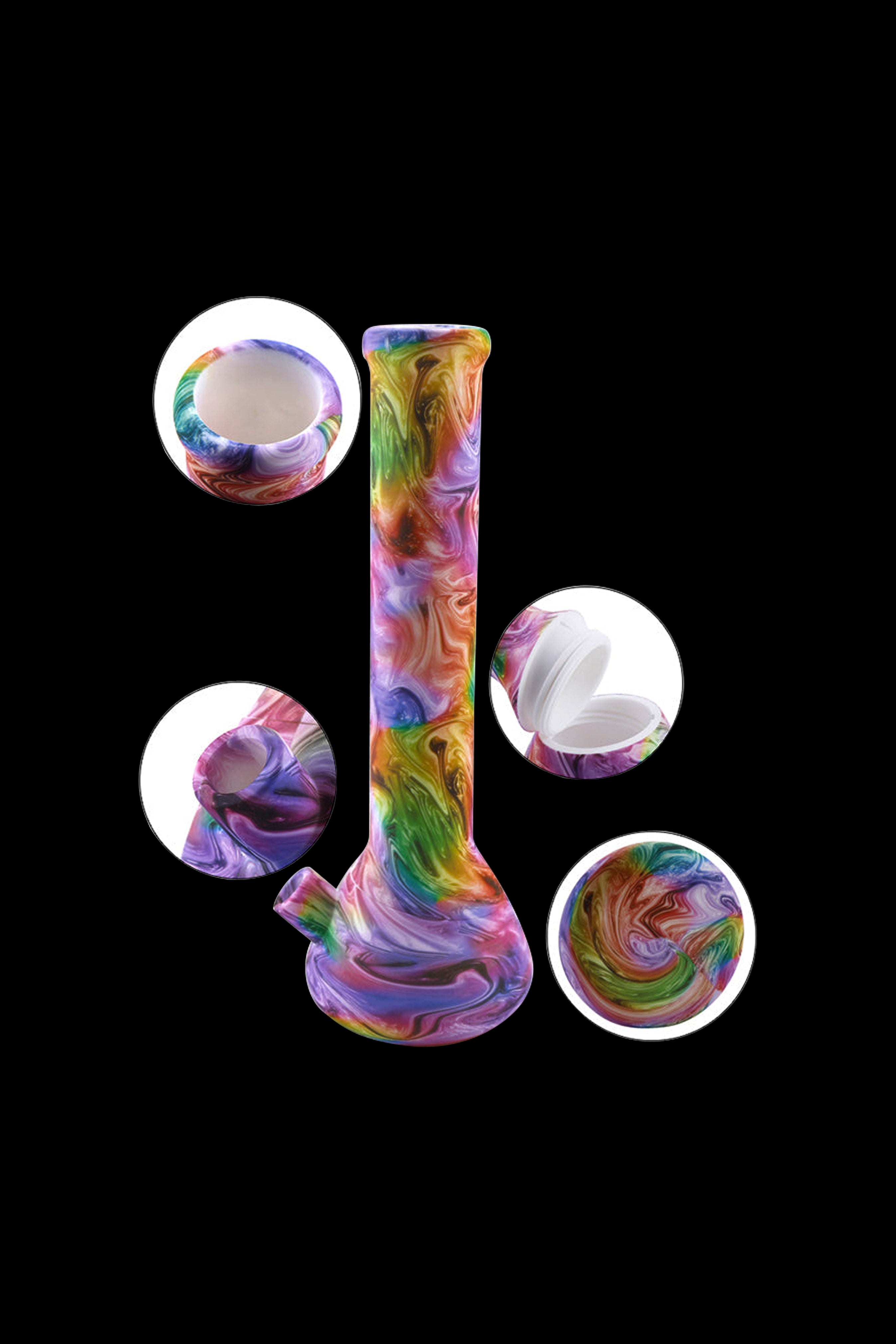 Cloud 8 Vibrant Artistic Paint Silicone Beaker Bong