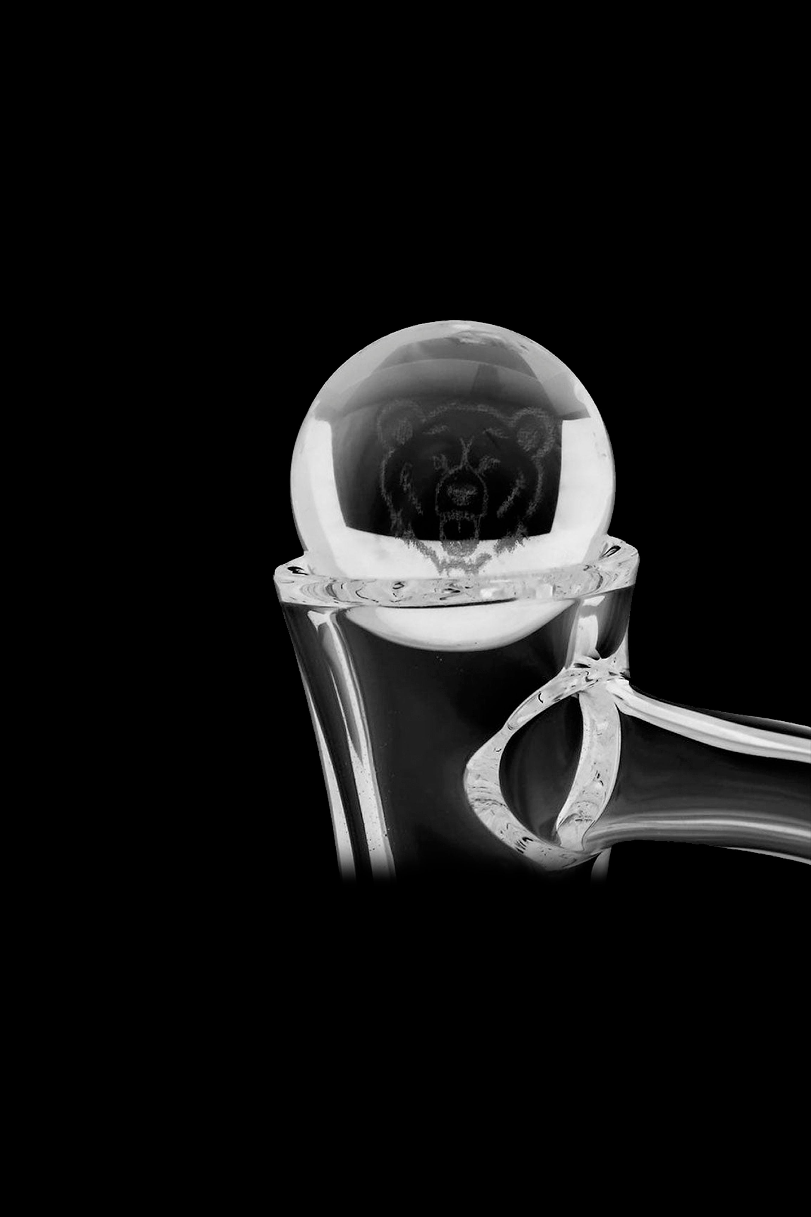 Bear Quartz Marble Carb Cap - 21mm: Elevate Your Dabbing Experience!