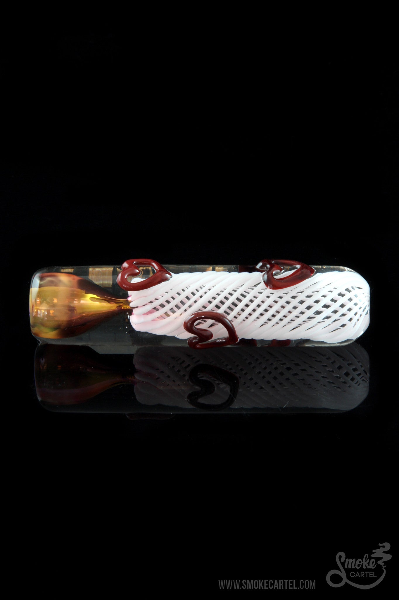 Enchanting Heavy Fumed Hearts Chillum Pipe