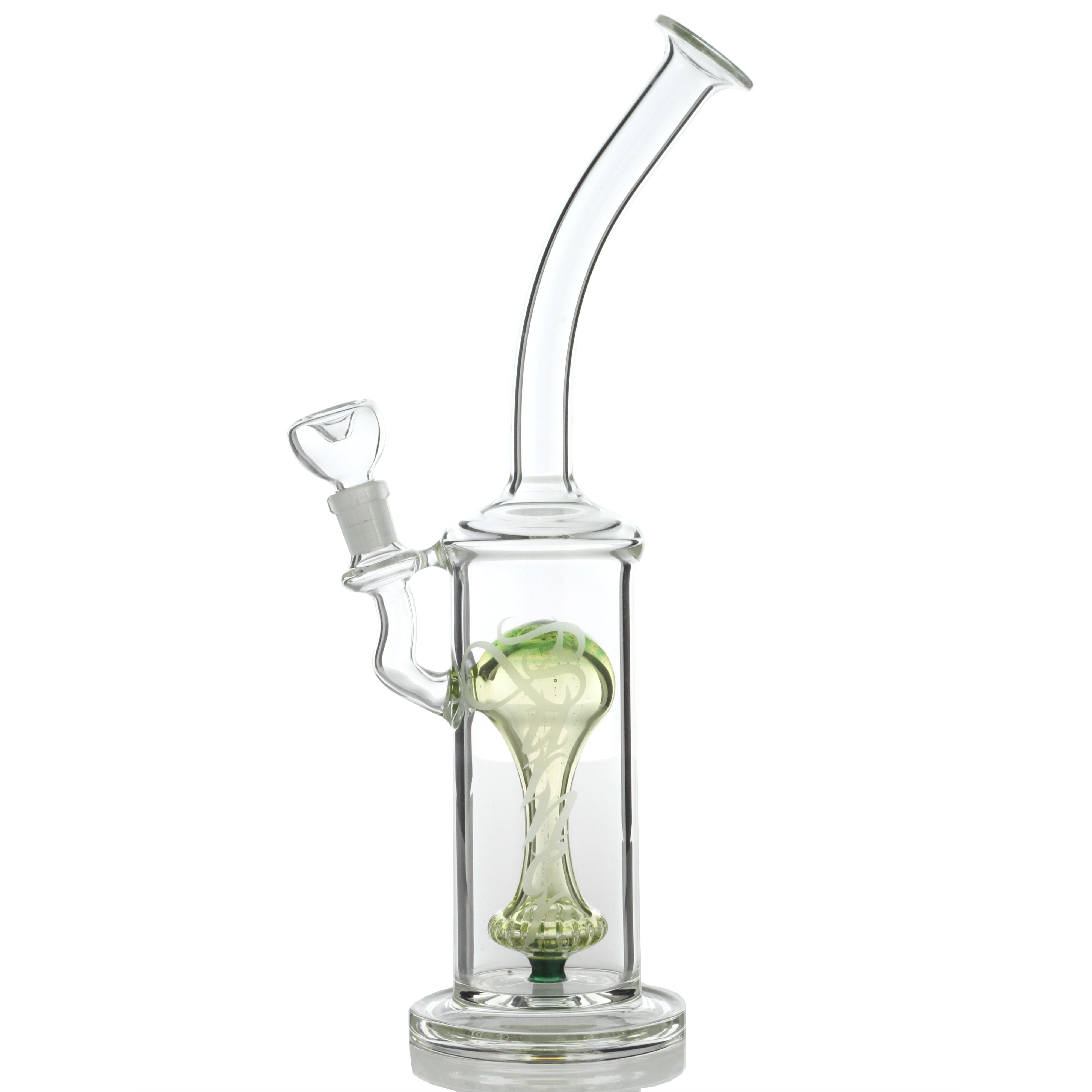 Burner Glassworks Illuminati Showerhead: Fat Can Bent Neck Rig - A Must - Have!