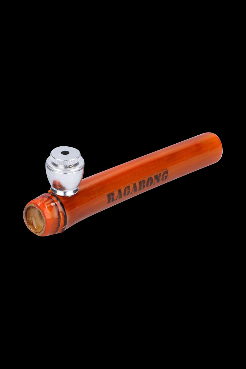 Elegant Bamboo Steamroller Pipe with Capped Herb Bowl