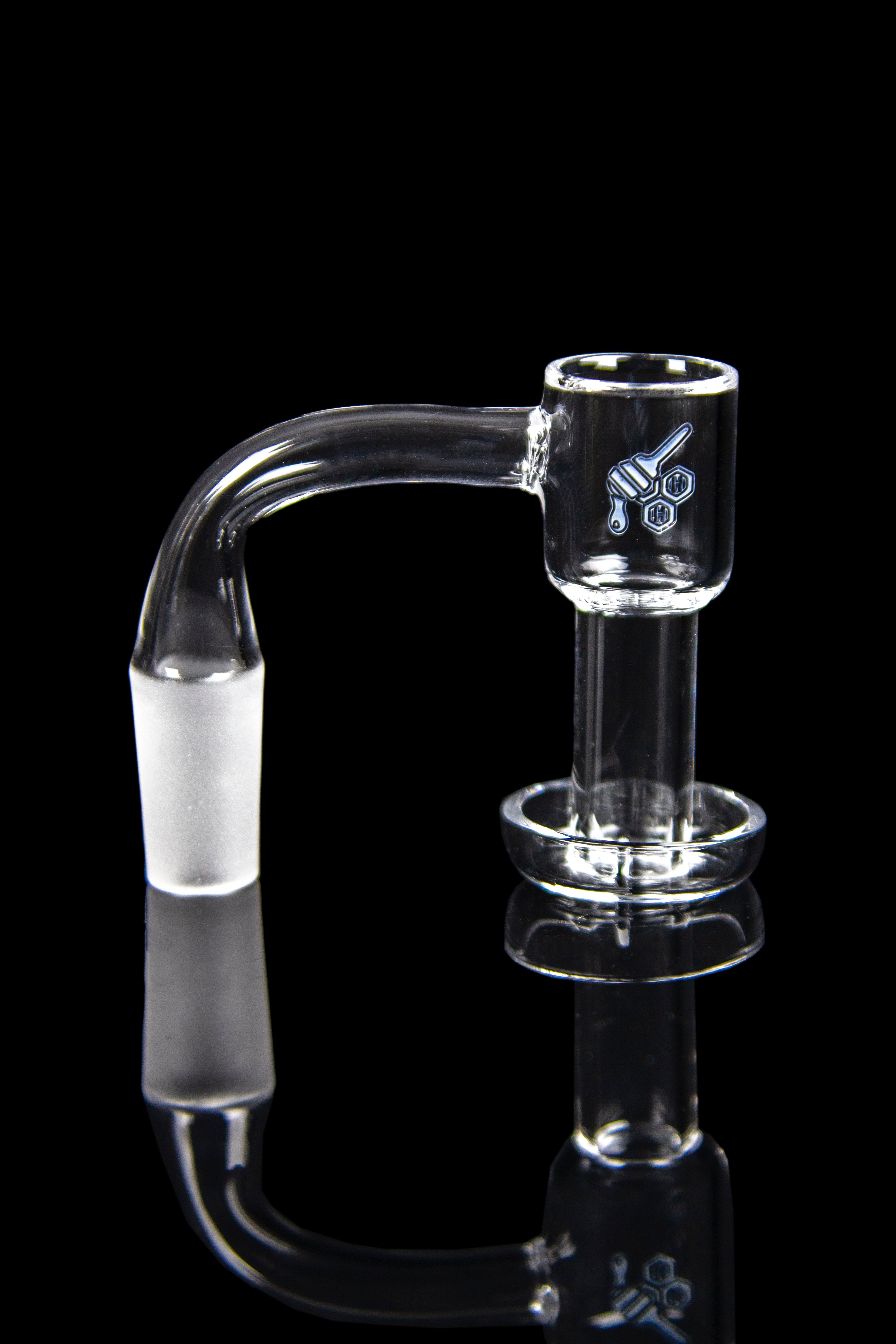 Honeybee Herb's Stunning Honeysuckle Bevel Quartz Banger - Yellow Line