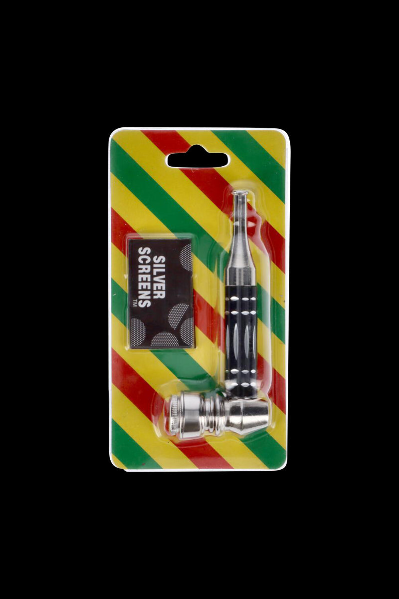 Gorgeous Colored Stem Metal Hand Pipe