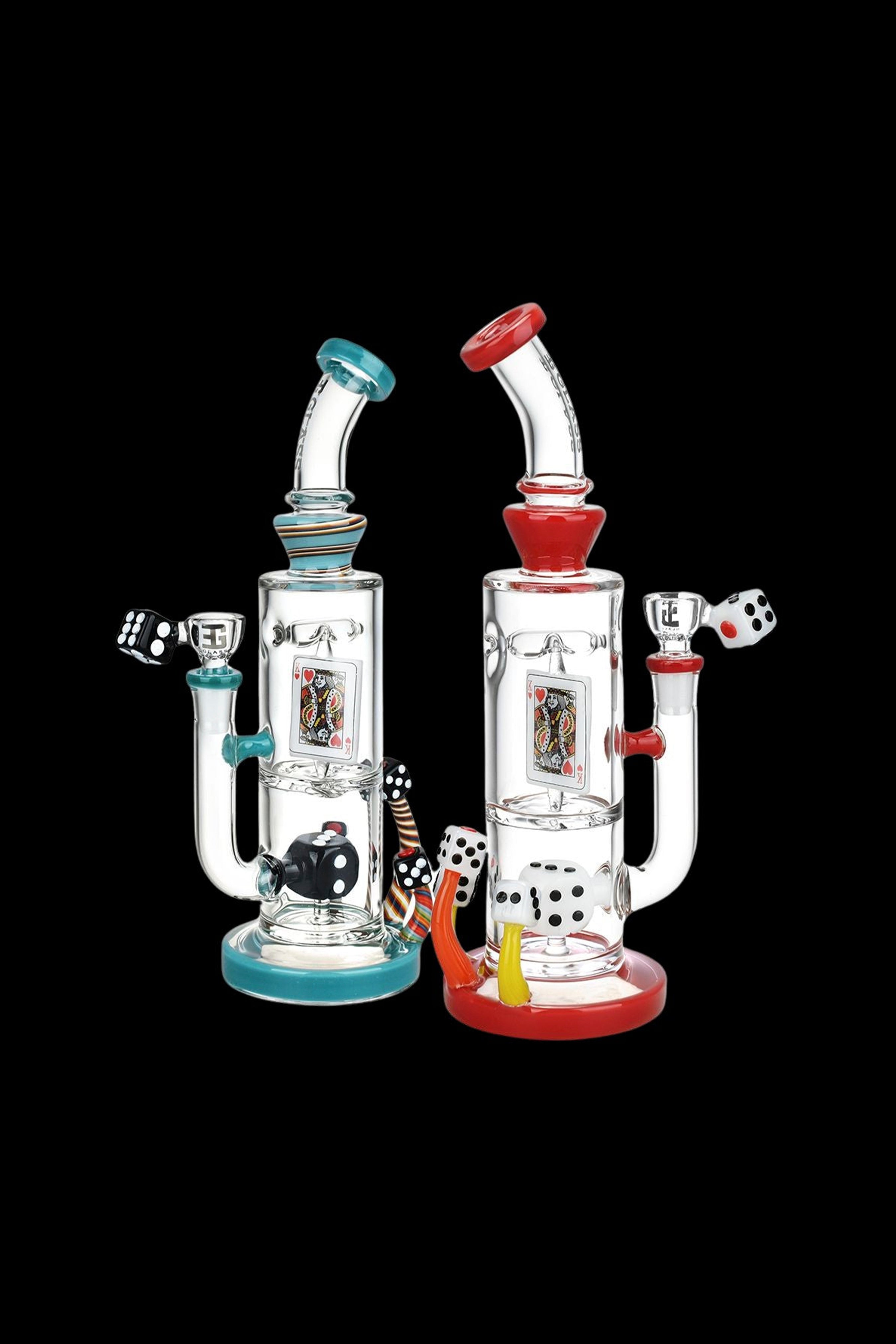 EG Glass Casino-Themed Water Pipe: A Gambler's Delight