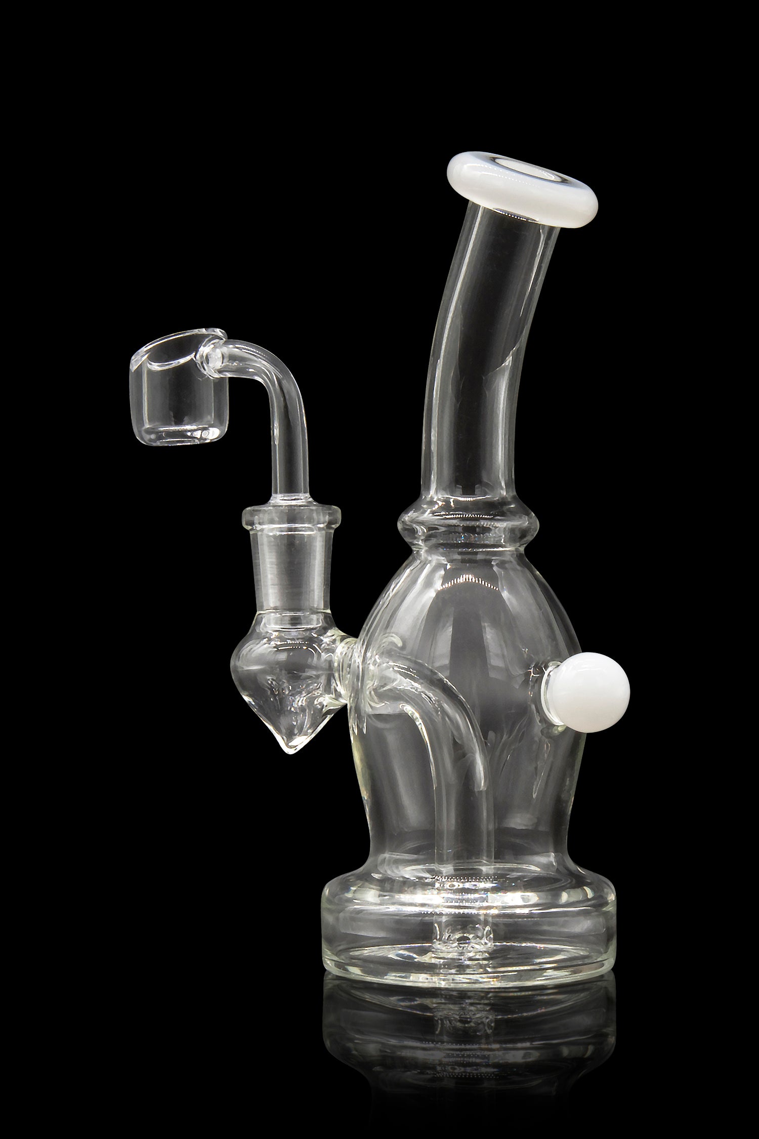 Stunning Dewdrop Curved Body Dab Rig with Colorful Accents