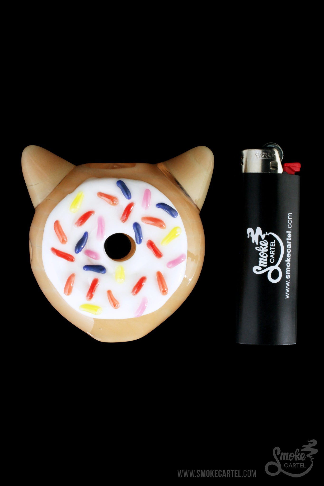 Empire Glassworks Glazed Kitty Donut Pipe - A Fun Smoking Companion