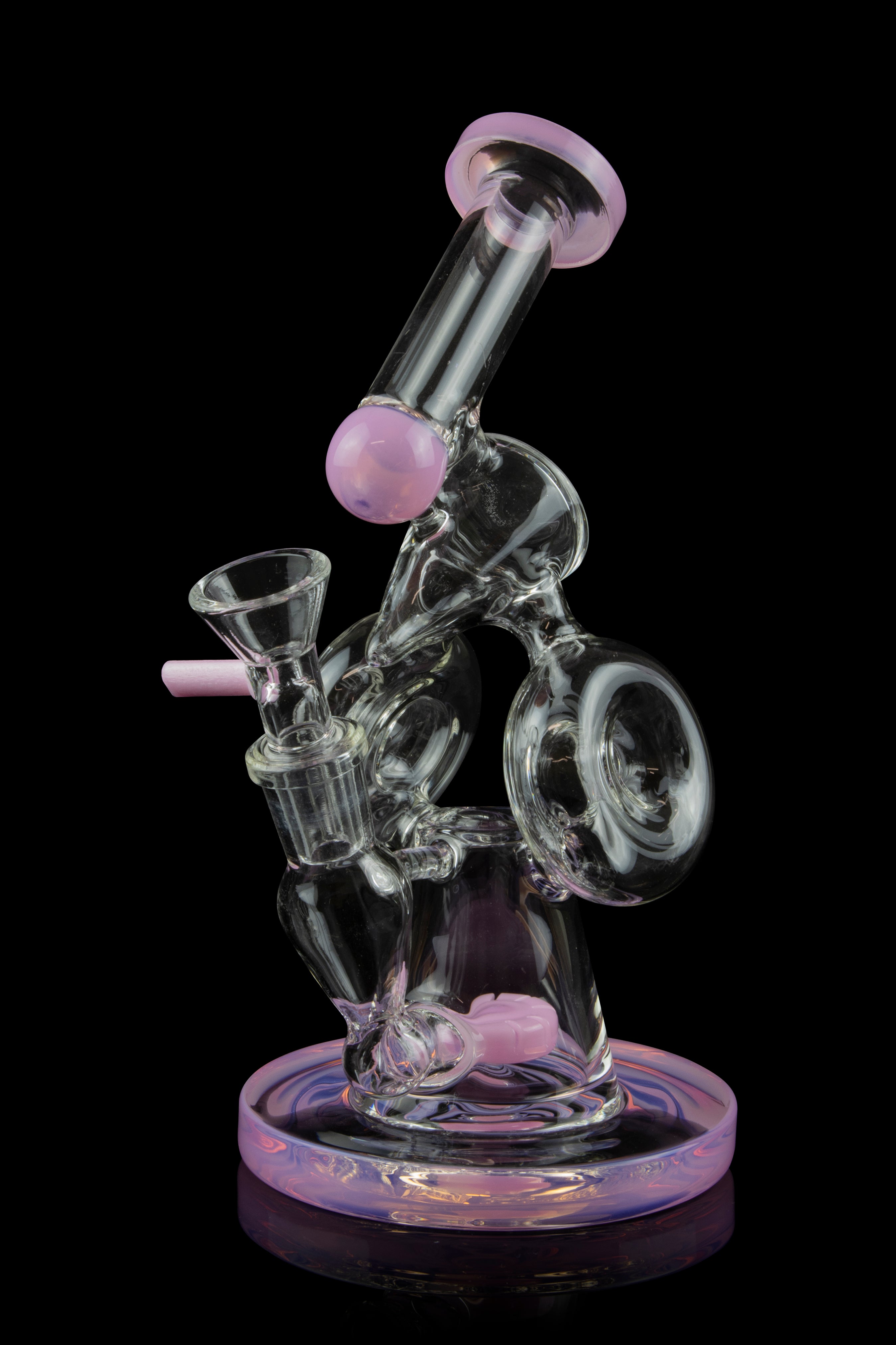 Valiant Hourglass Base Bent Neck Water Pipe - Stylish Smoking Companion