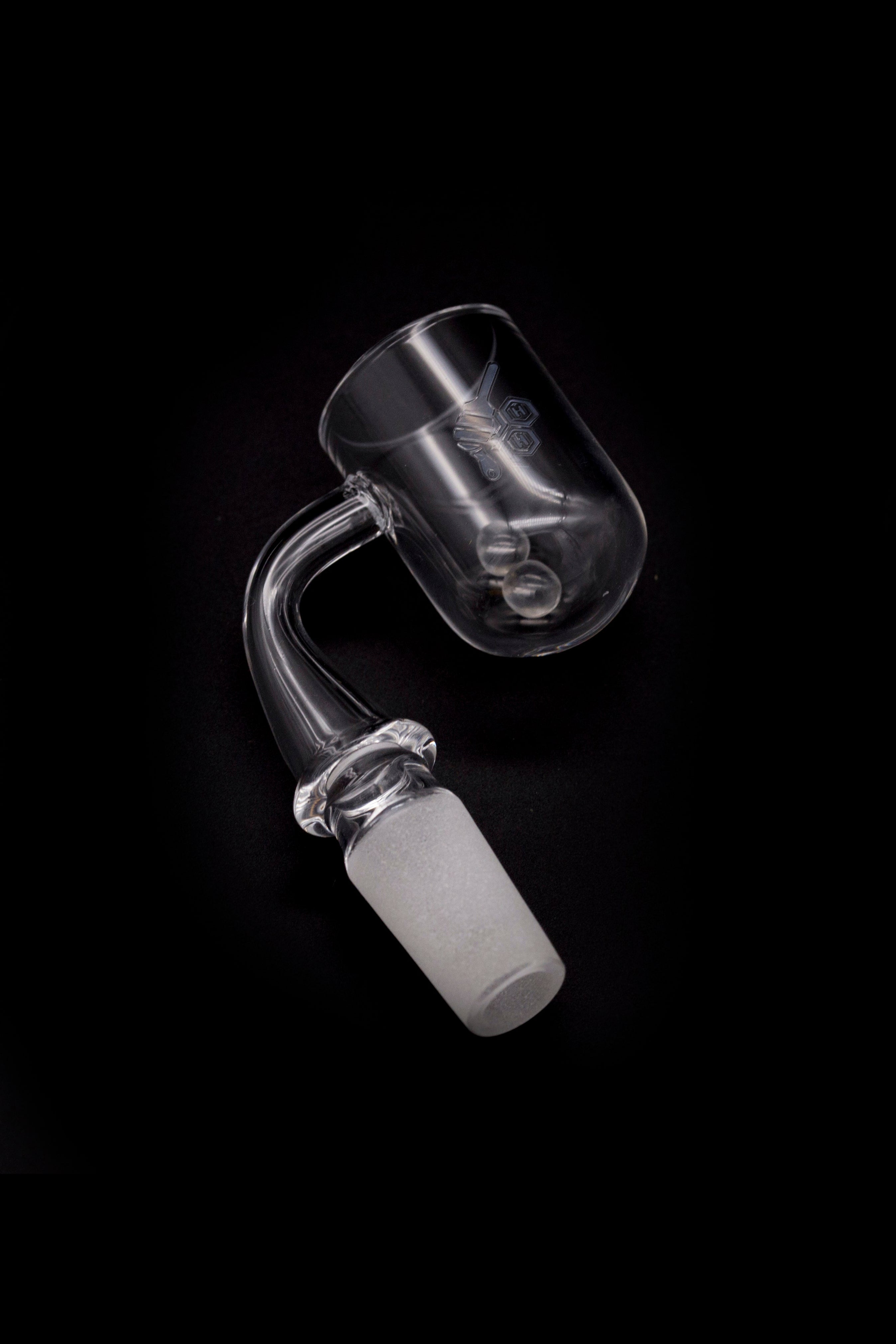 Honeybee Herb Honey Cyclone Quartz Banger - Yellow Line: Elevate Your Dabbing Experience