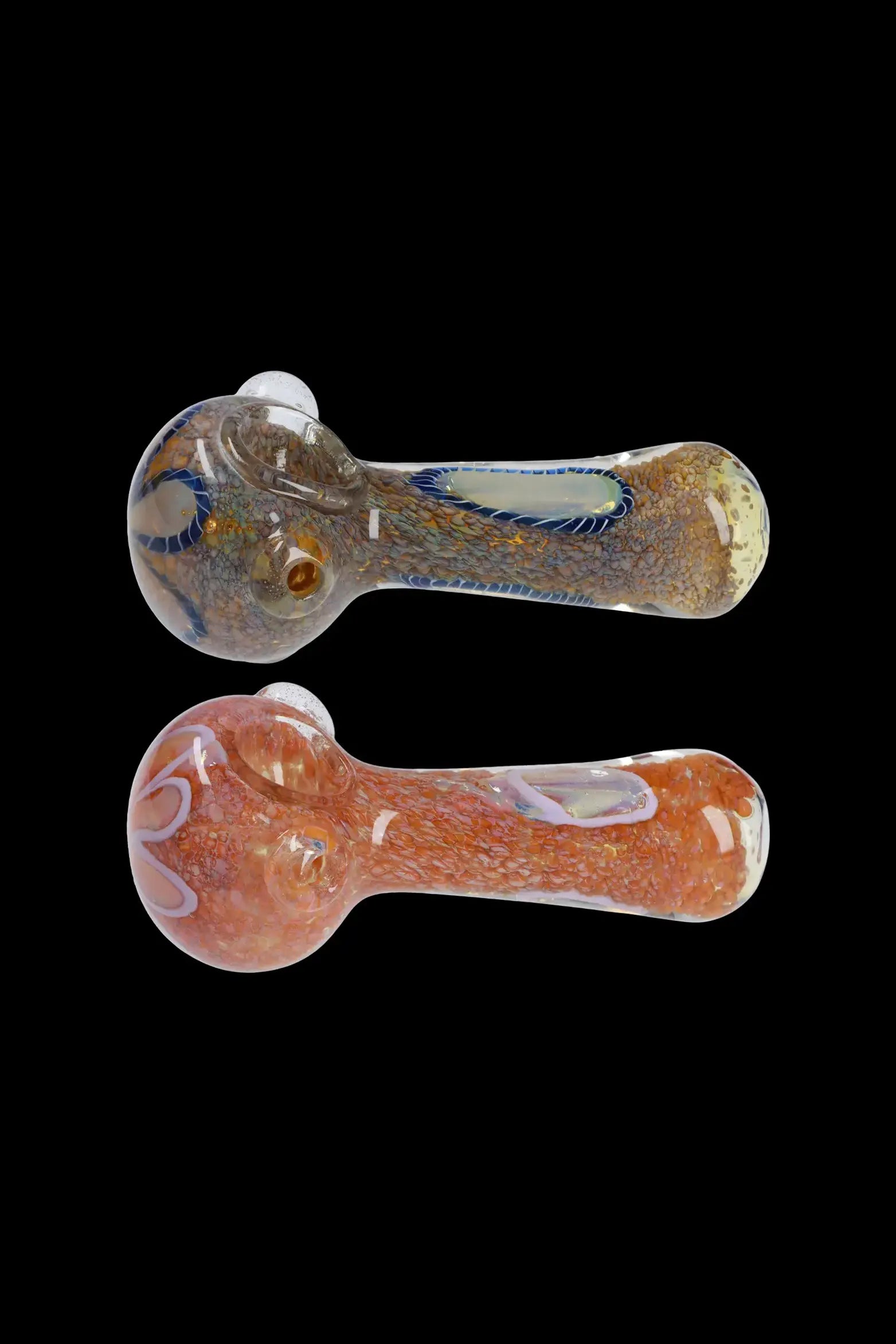 Frit Eye Spoon Pipe - Compact 4.5-Inch Wonder