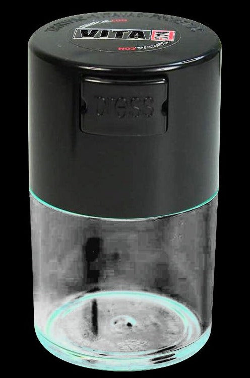 Vibrant VitaVac Clear Airtight Herb Storage Container