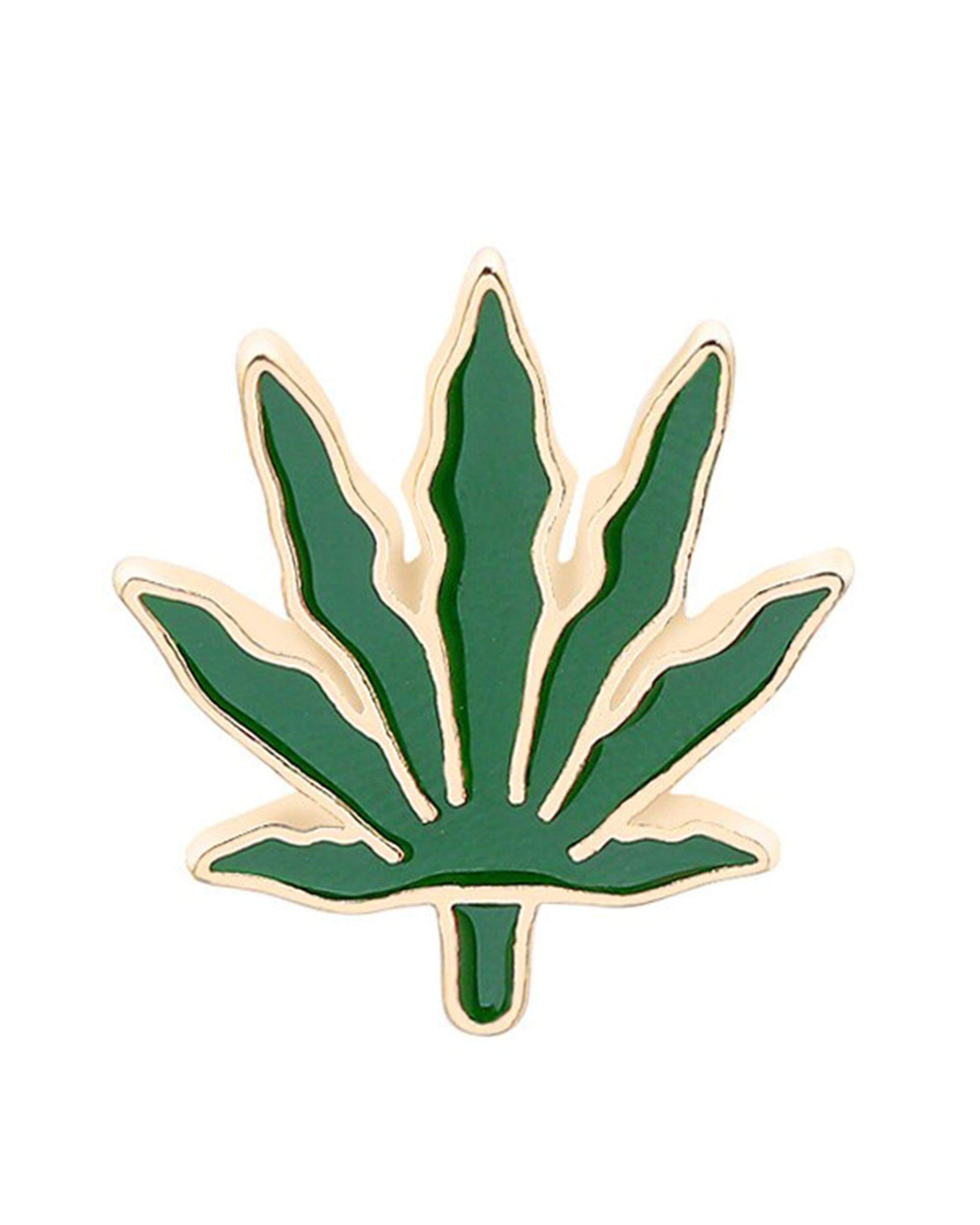 Cool Hemp Leaf Enamel Pin - Show Your Love for Cannabis!