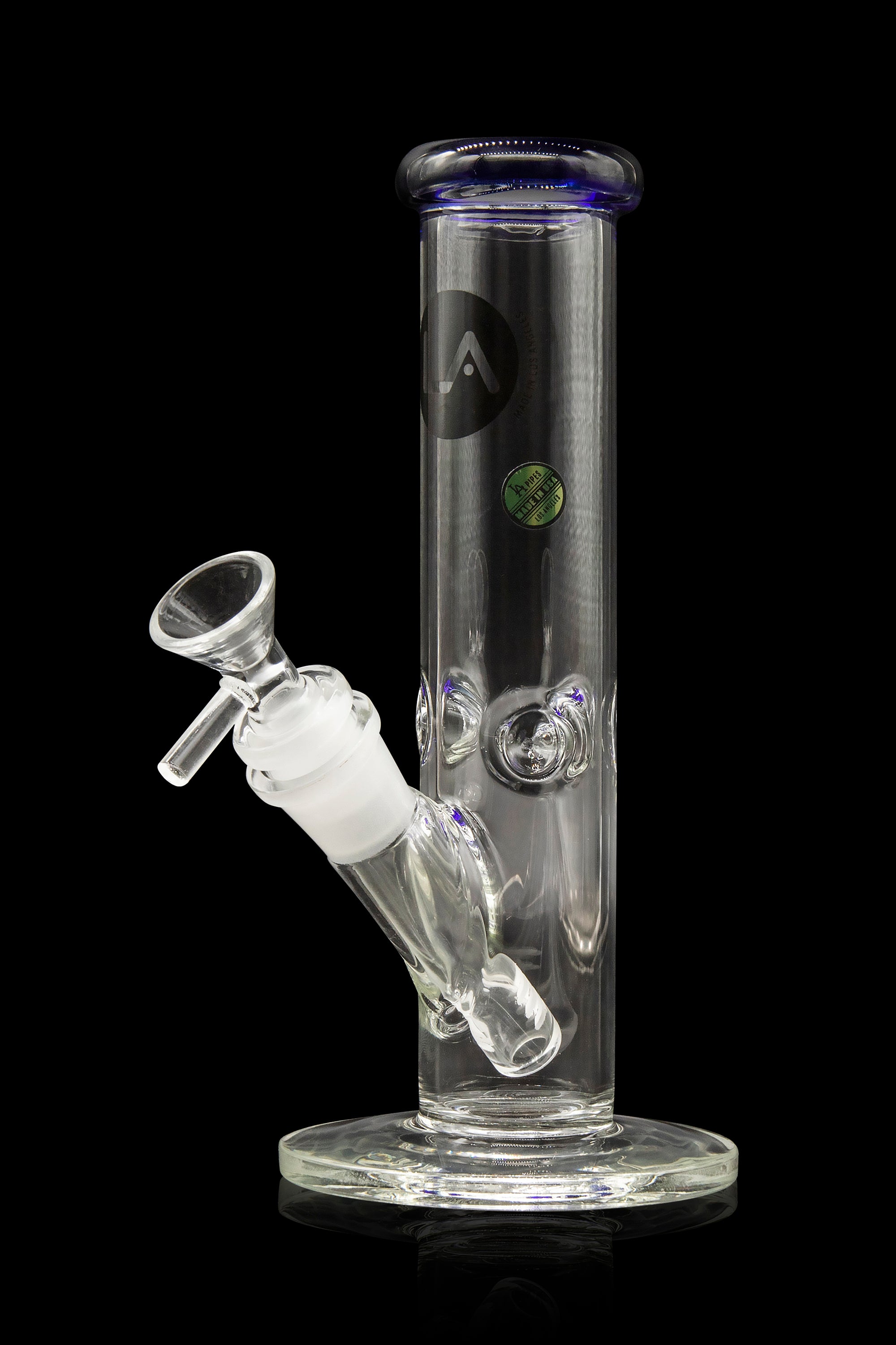 LA Pipes Borosilicate Glass Straight Tube Bong - A Timeless Classic
