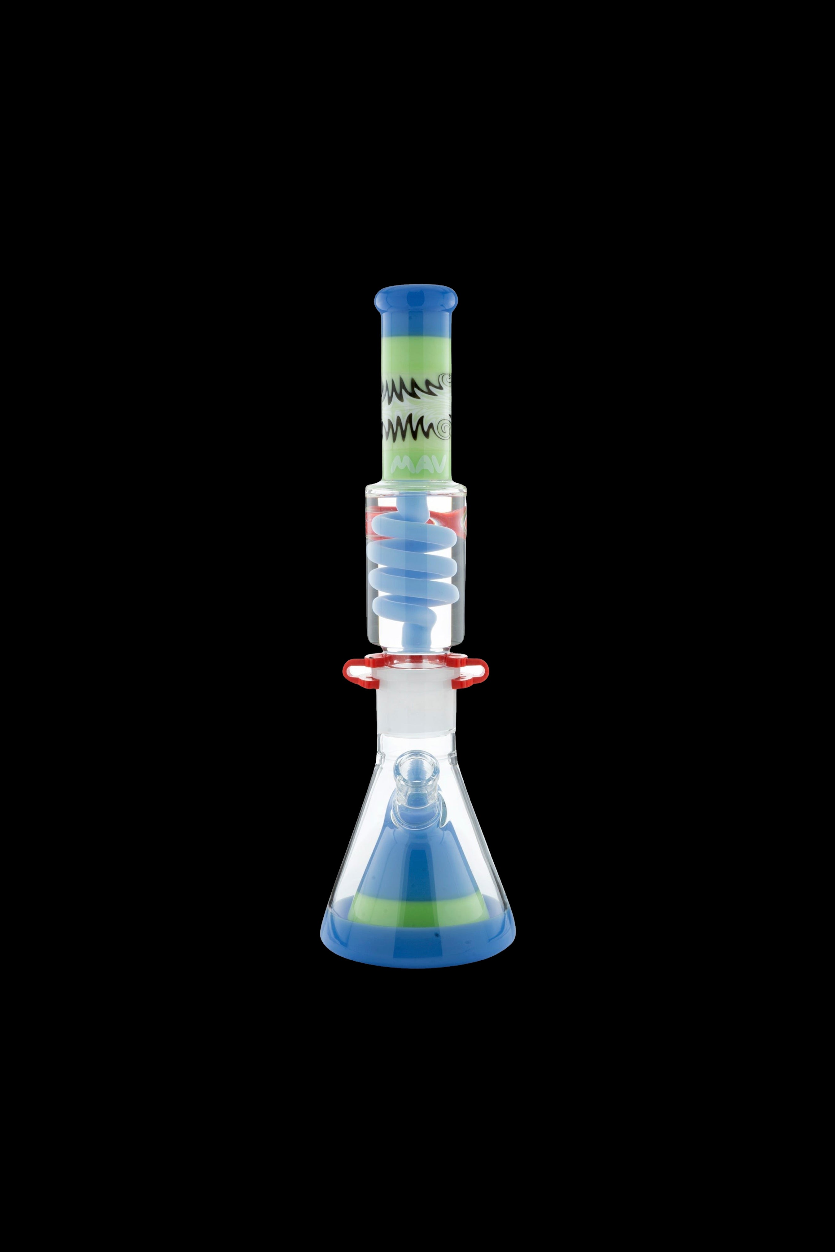 MAV Glass Reversal Wig Wag Slitted Pyramid Beaker: Freezable Coil Smoking System