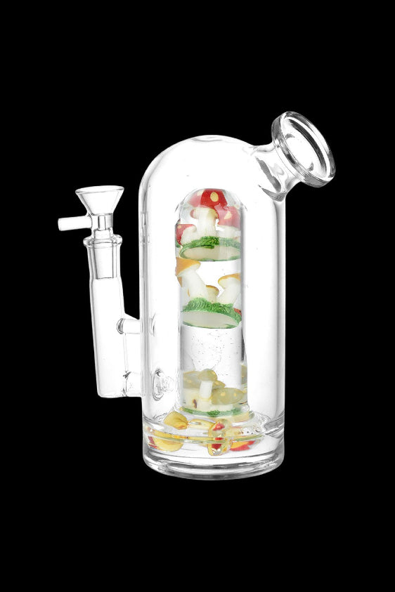 Wild Fungi, Flora & Fauna Glass Water Pipe - A Nature Lover's Delight!
