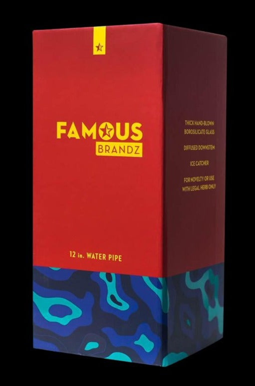 Famous Brandz's Stunning Fabric Designed Glass Beaker Bong