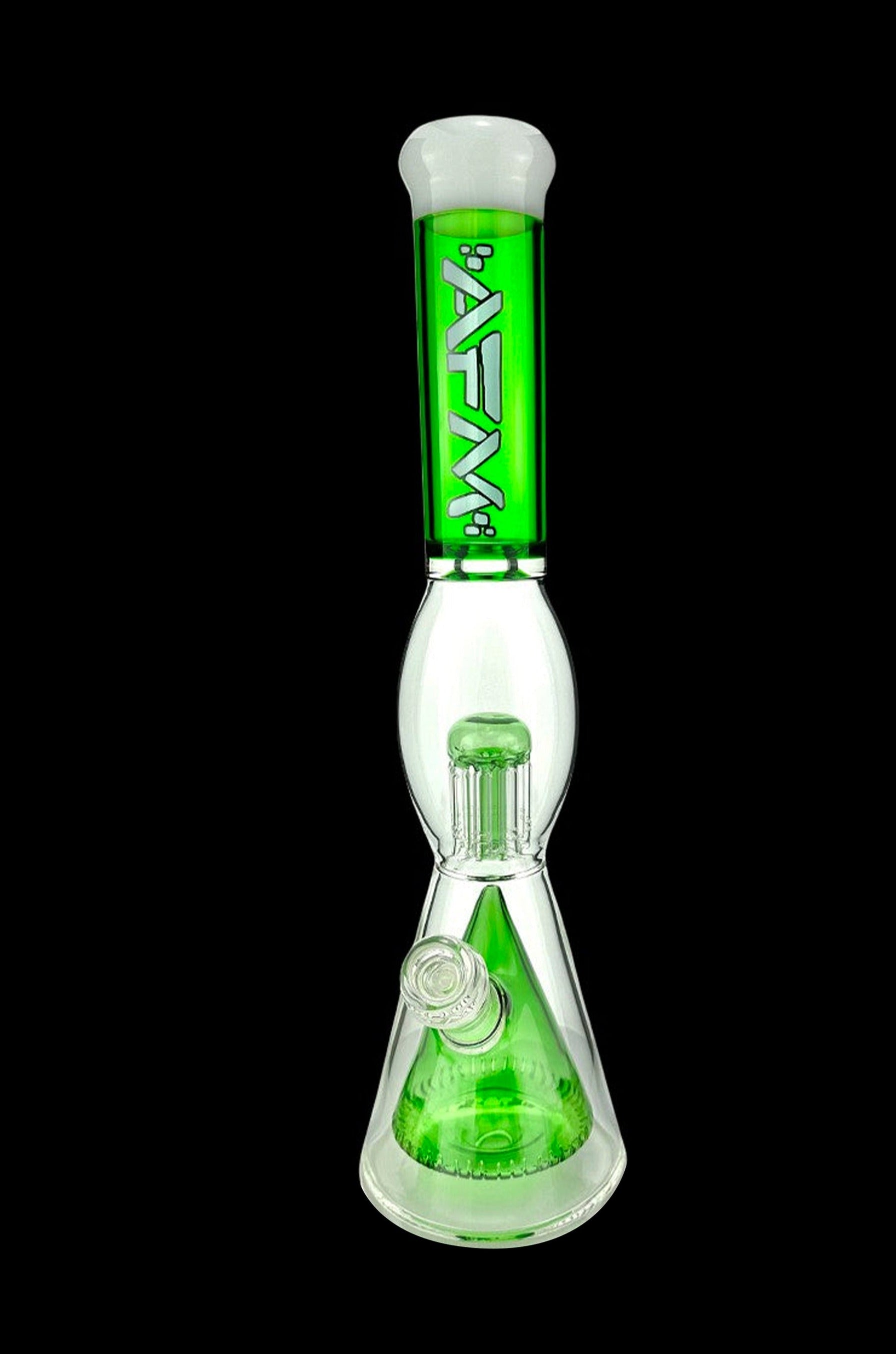 AFM Glass: Stunning UFO Pyramid Perc Glass Beaker Bong