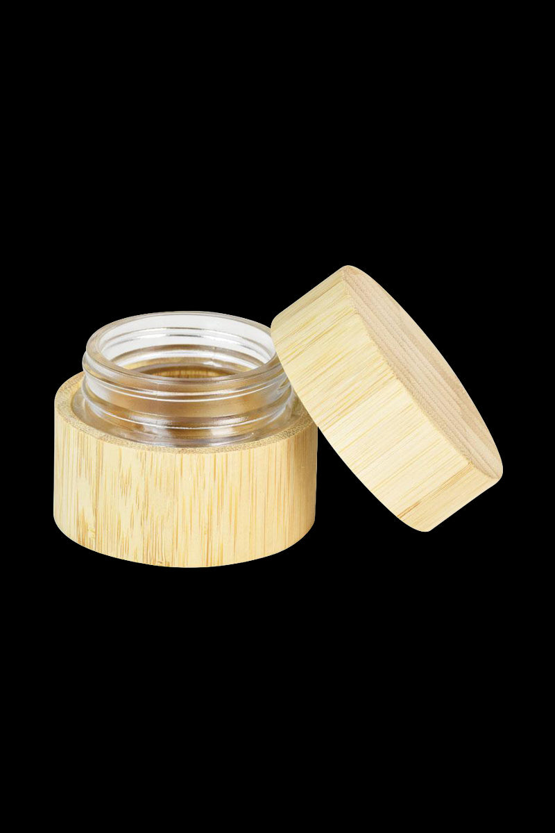 Exquisite Bamboo-Encased Childproof Glass Storage Jars