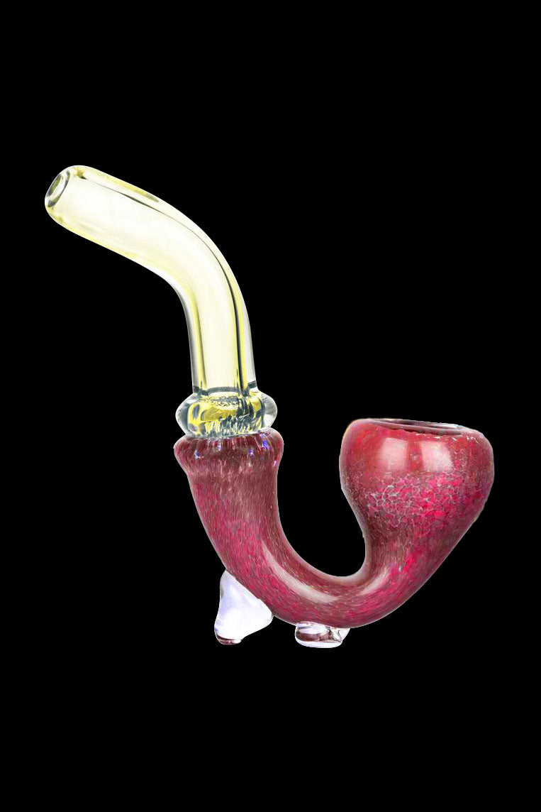Stunning Fritted Flow Stand-up Sherlock Glass Pipe