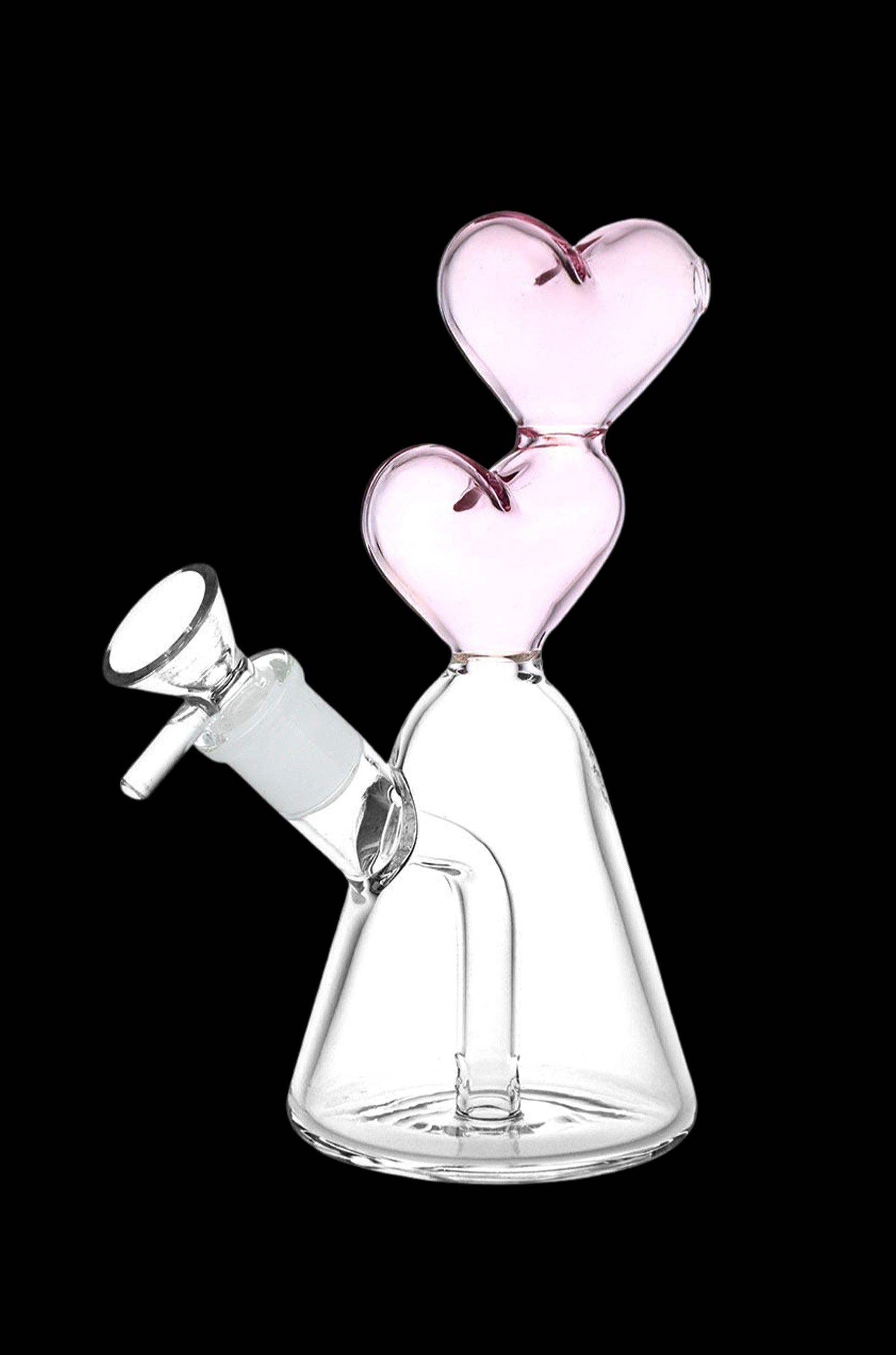 Romantic Hearts Converge Glass Water Pipe