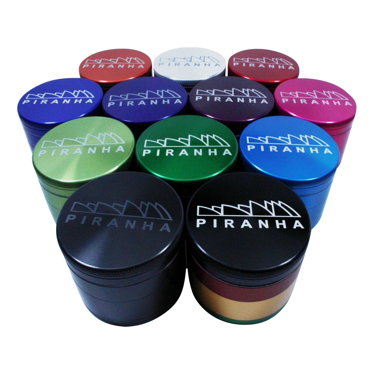 Piranha Medium 2.5 4-Piece Herb Grinder - Compact & Powerful