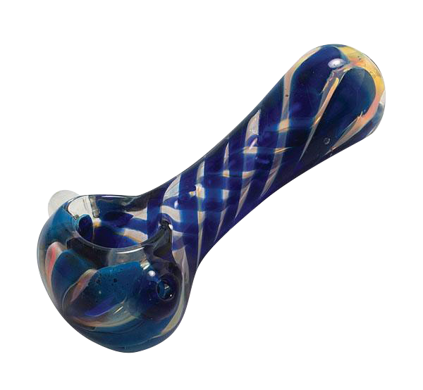 Exquisite Handblown Glass Pipe with Stunning Interior Twists