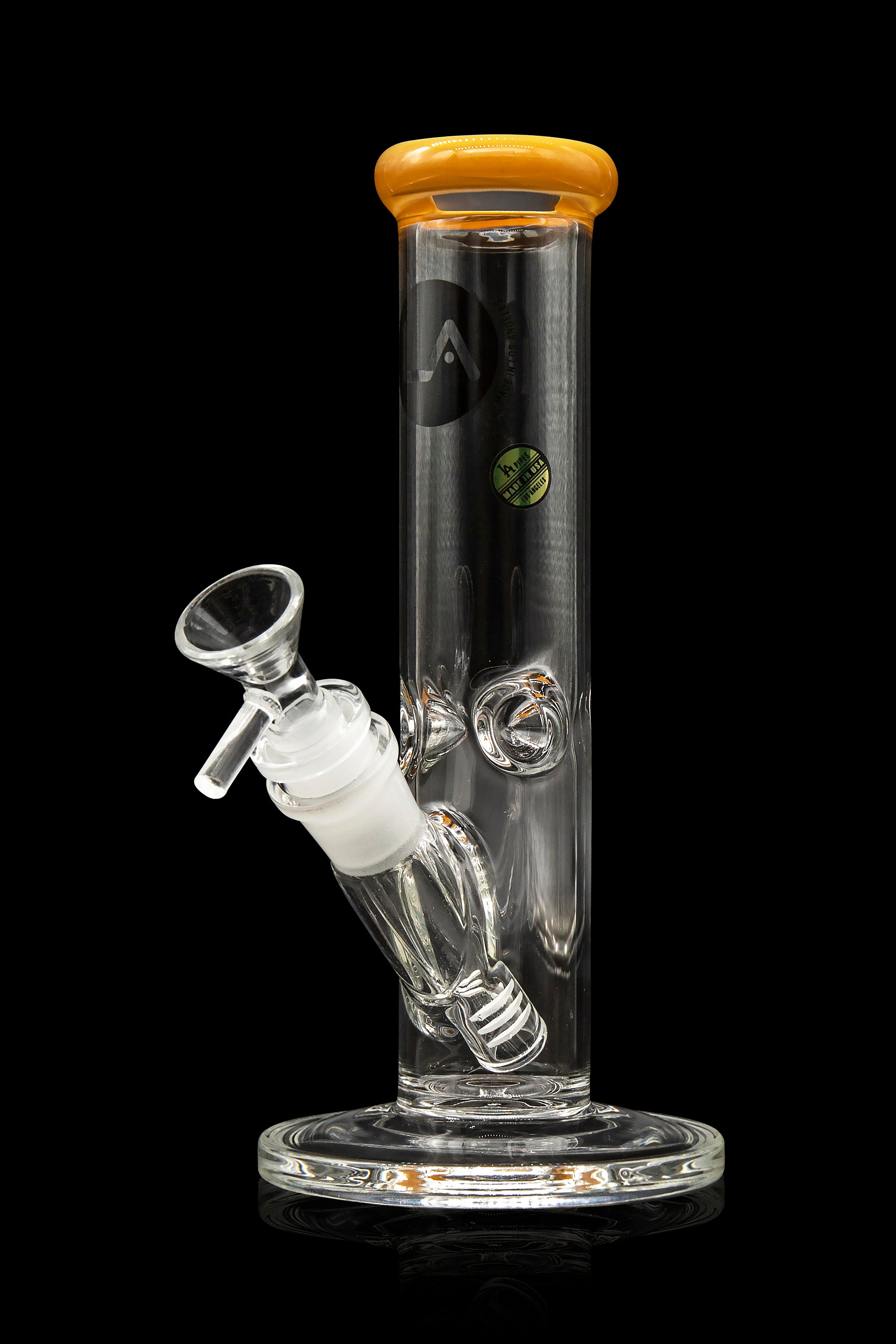 LA Pipes Borosilicate Glass Straight Tube Bong - A Timeless Classic