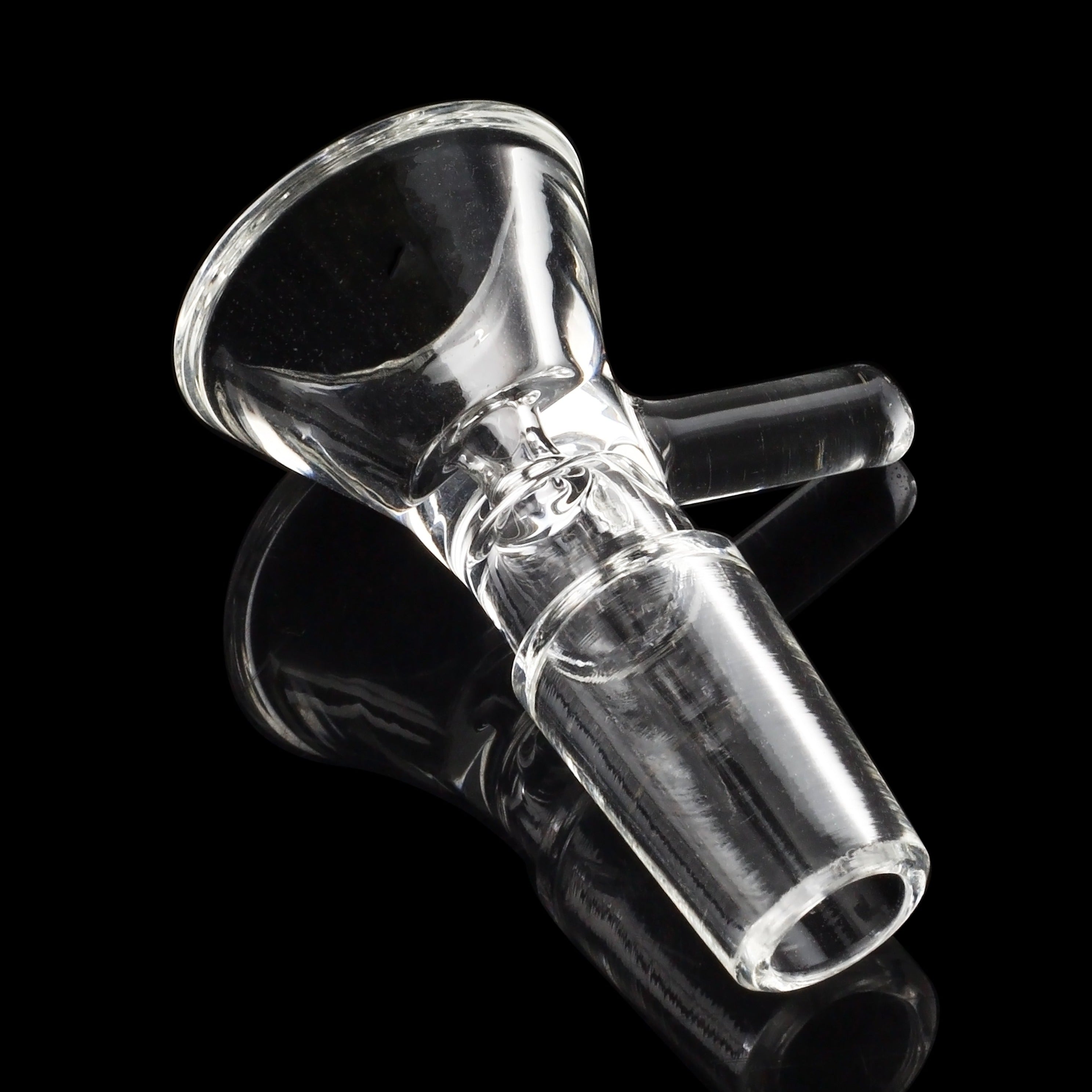 Stunning Clear Gathered Glass Bowl for Water Pipes