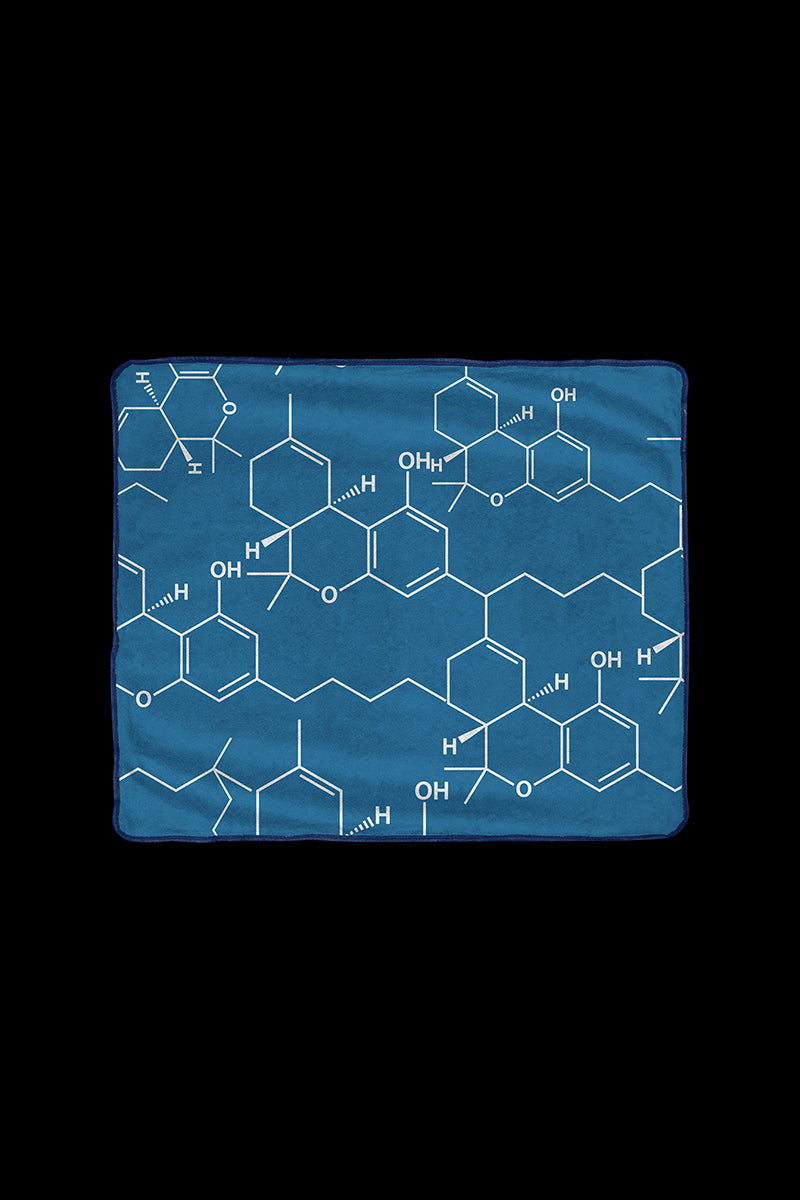 Pulsar's THC Blueprint Fleece Throw Blanket - A Science Lover's Dream