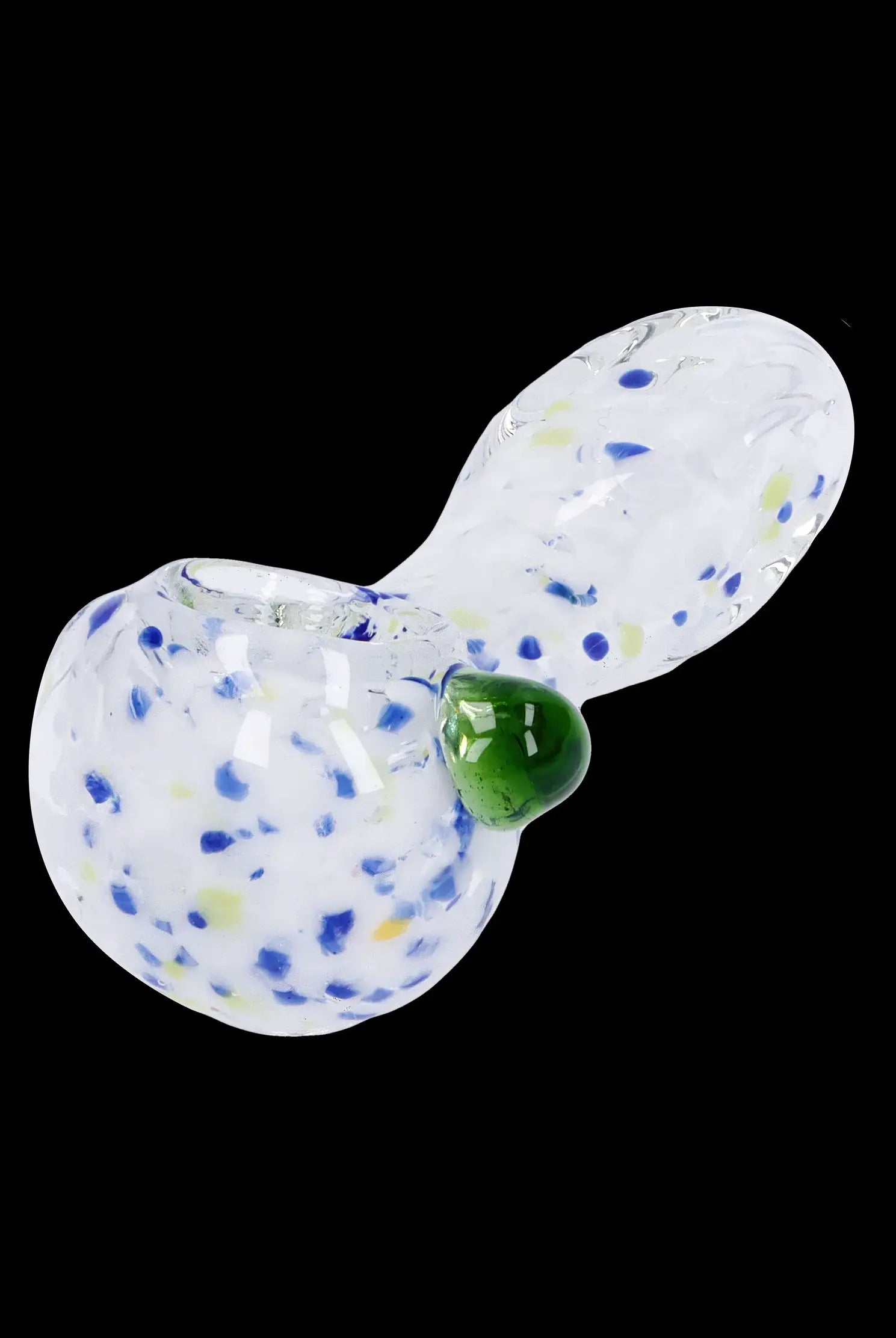 3.5-Inch Frit Glass Pipe with Unique Square Mouthpiece