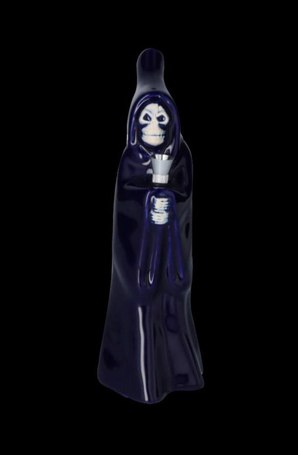Grim Reaper Ceramic Hand Pipe - A Spooky Smoking Essential