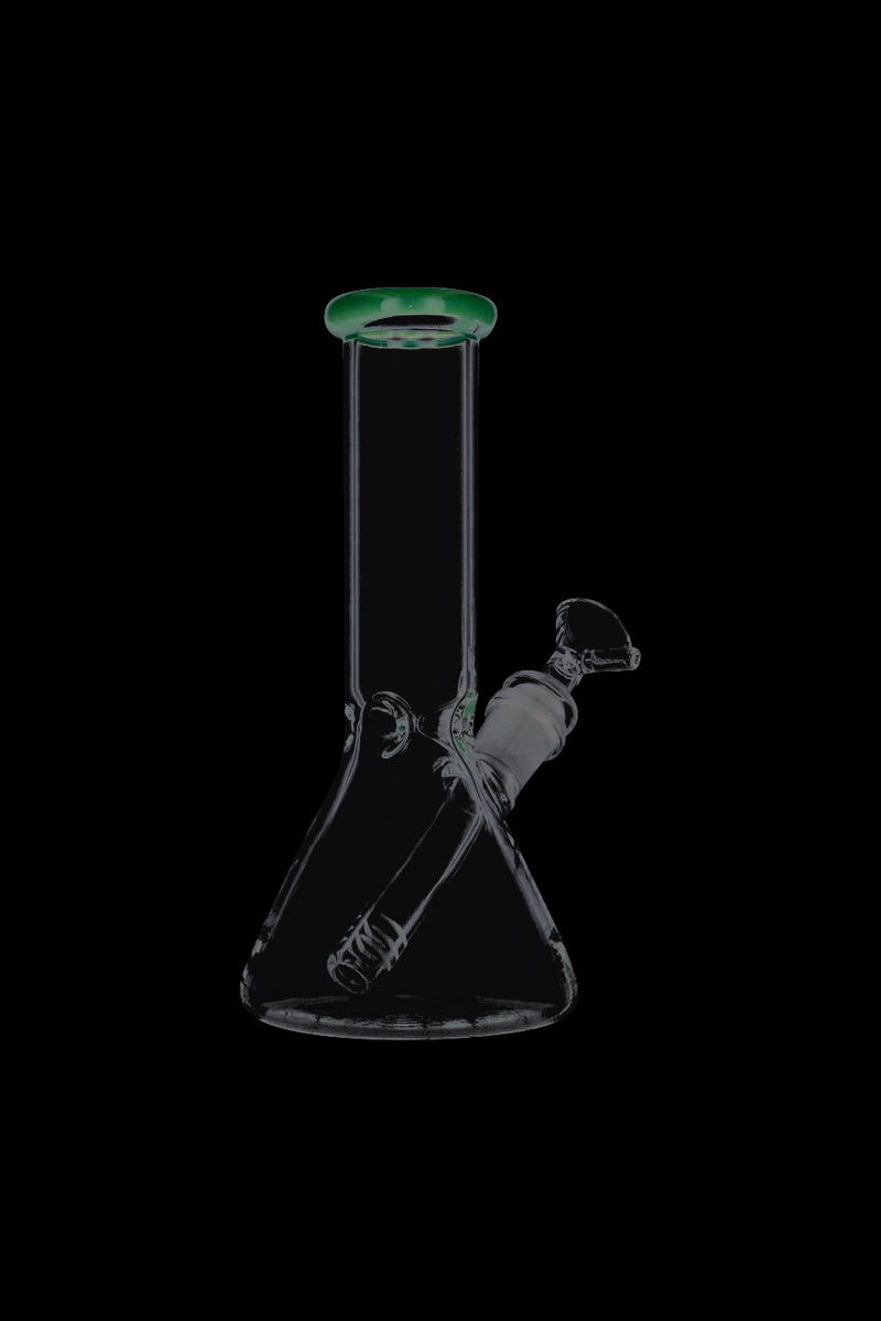 Exquisite Glass Beaker Base Ice Bong with Vibrant Colored Mouthpiece