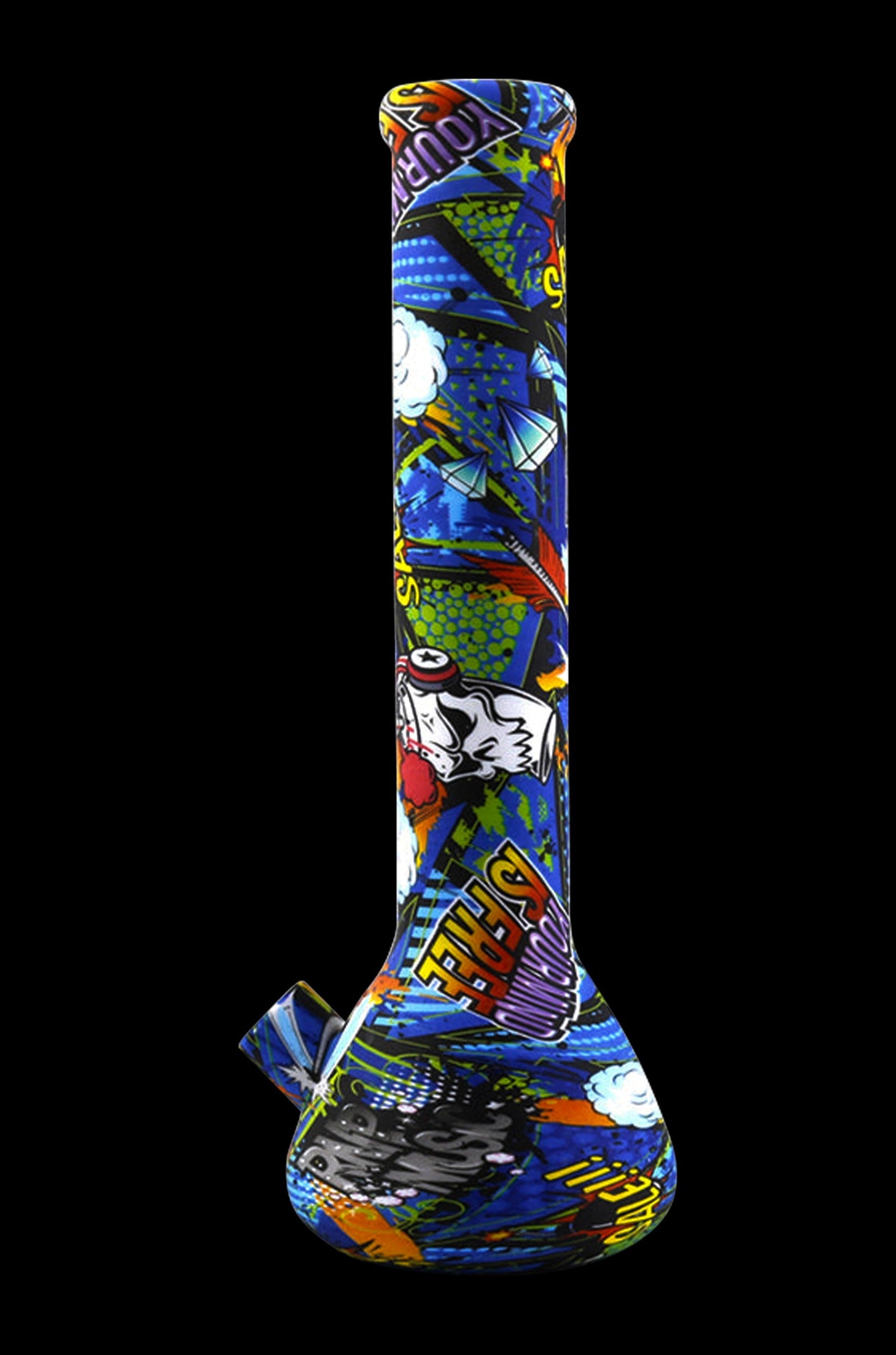 Cloud 8 Vibrant Artistic Paint Silicone Beaker Bong
