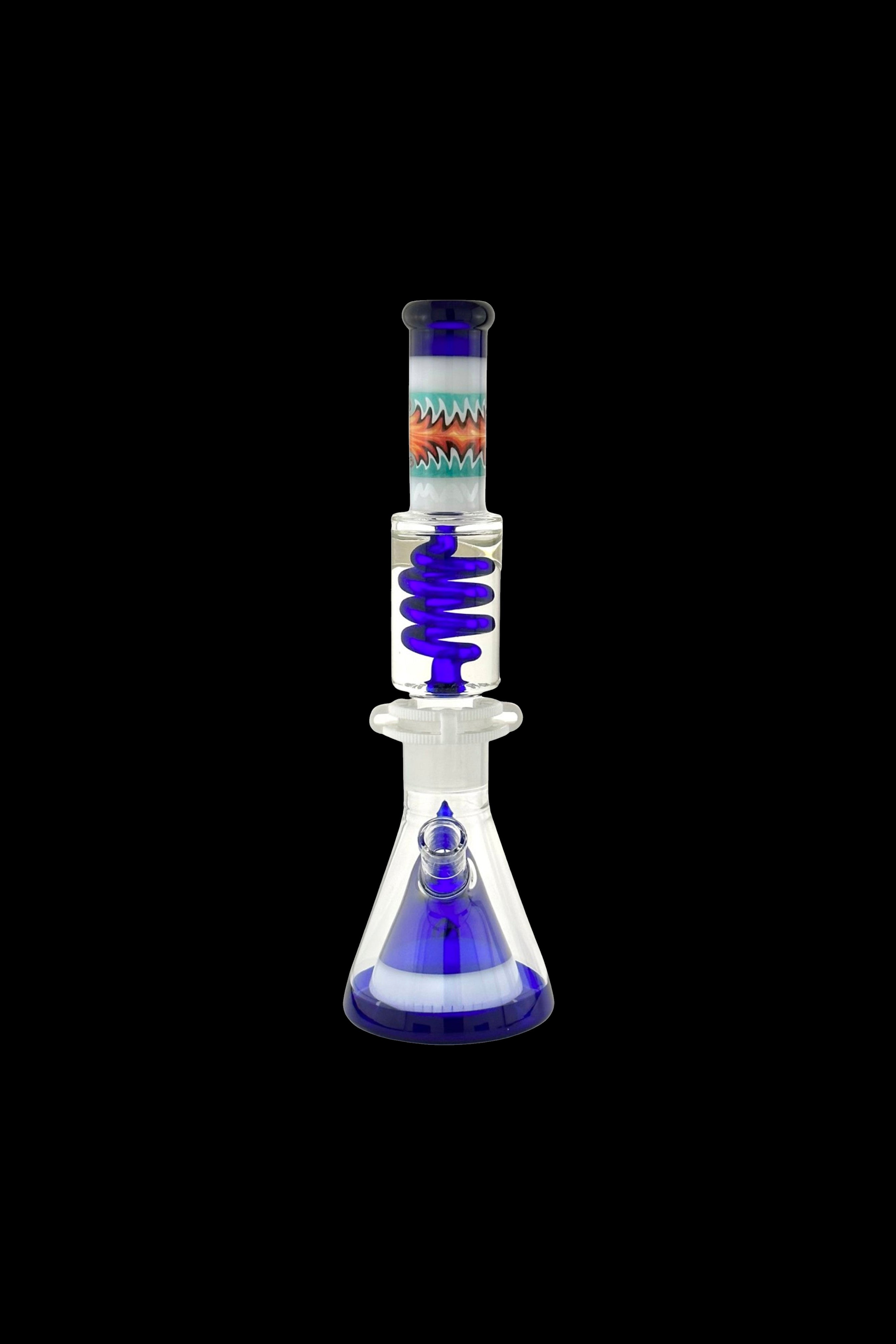 MAV Glass Reversal Wig Wag Slitted Pyramid Beaker: Freezable Coil Smoking System