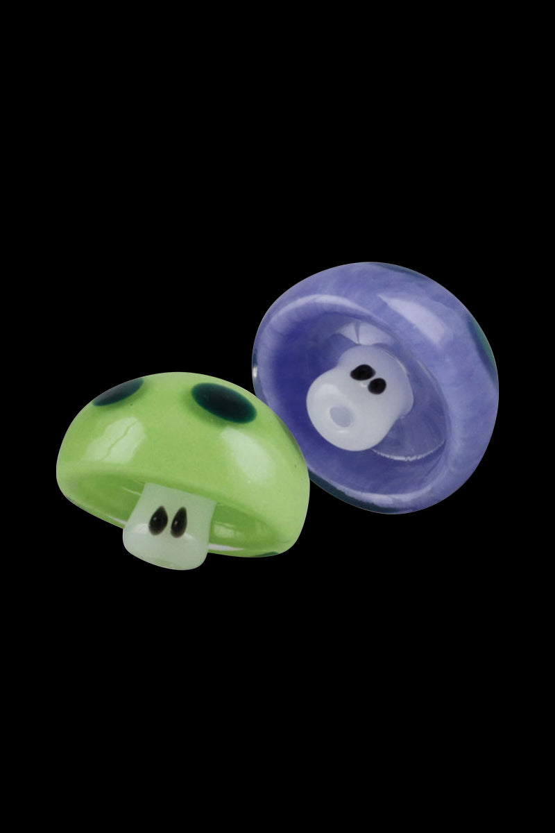 Playful Mushroom Fungi Glass Carb Cap - Elevate Your Dabbing!
