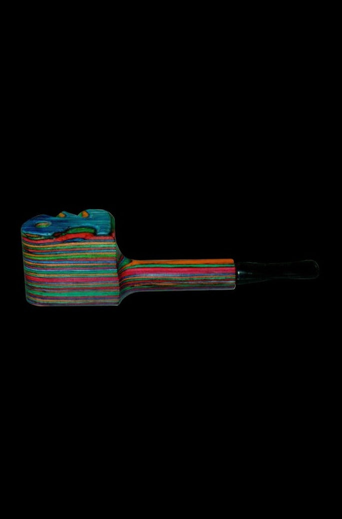 Gorgeous Exotic Wood Tobacco Pipe with Lid and Stem - A Must - Have for Smokers