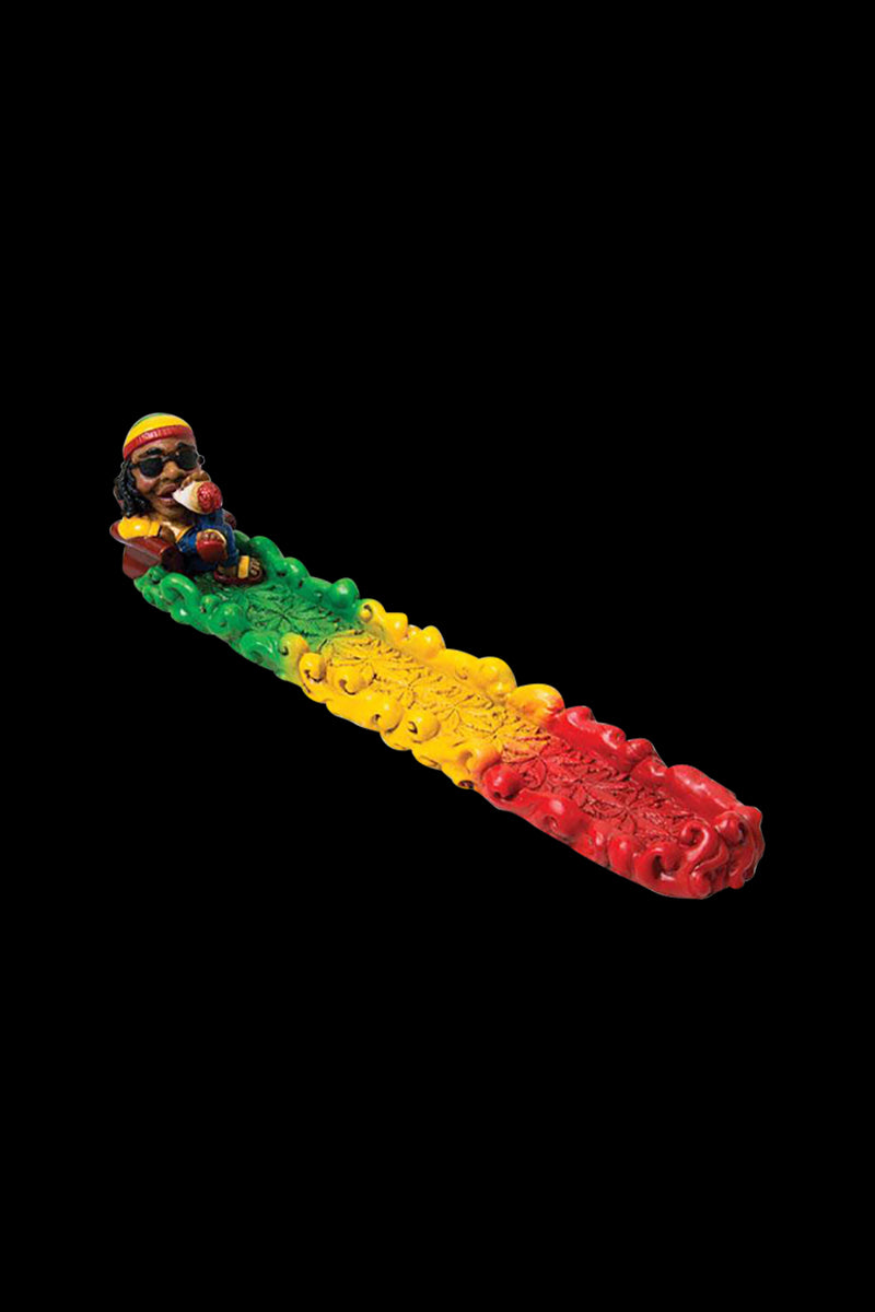 Jamaican Leaf Polyresin Incense Holder - A Captivating Rasta-Inspired Piece