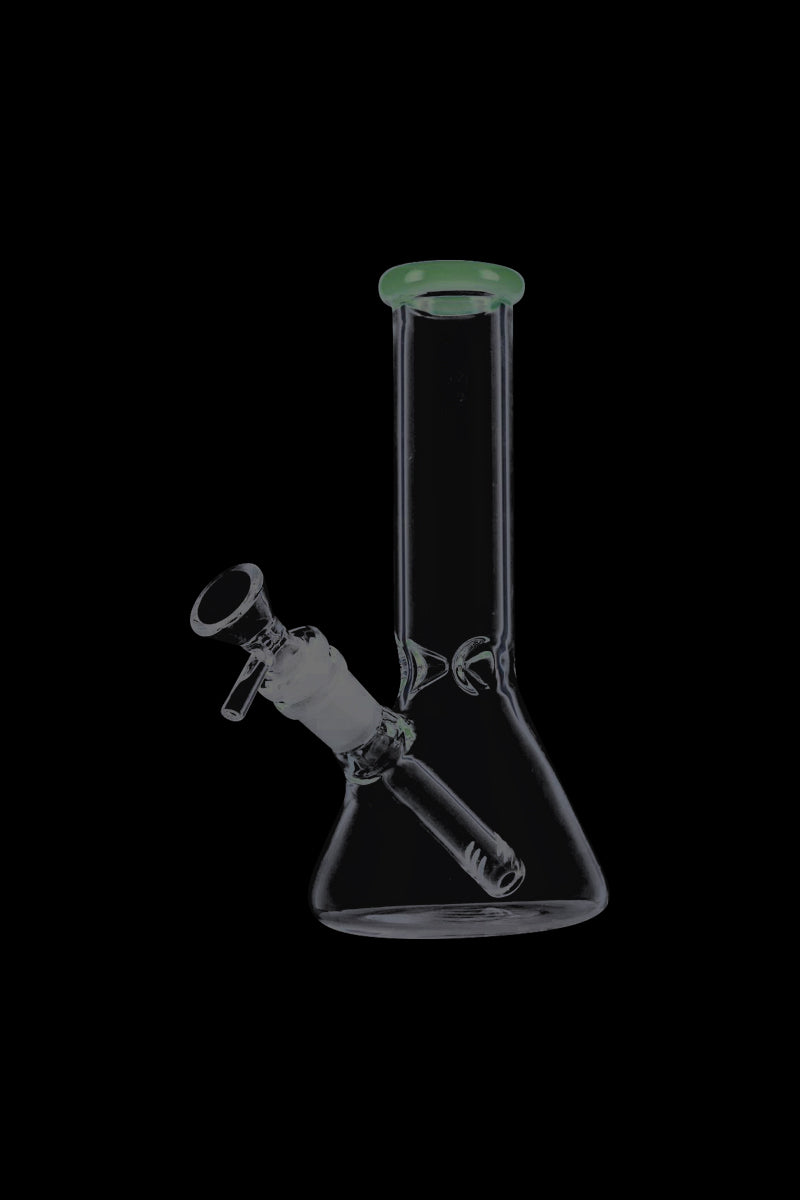 Exquisite Glass Beaker Base Ice Bong with Vibrant Colored Mouthpiece