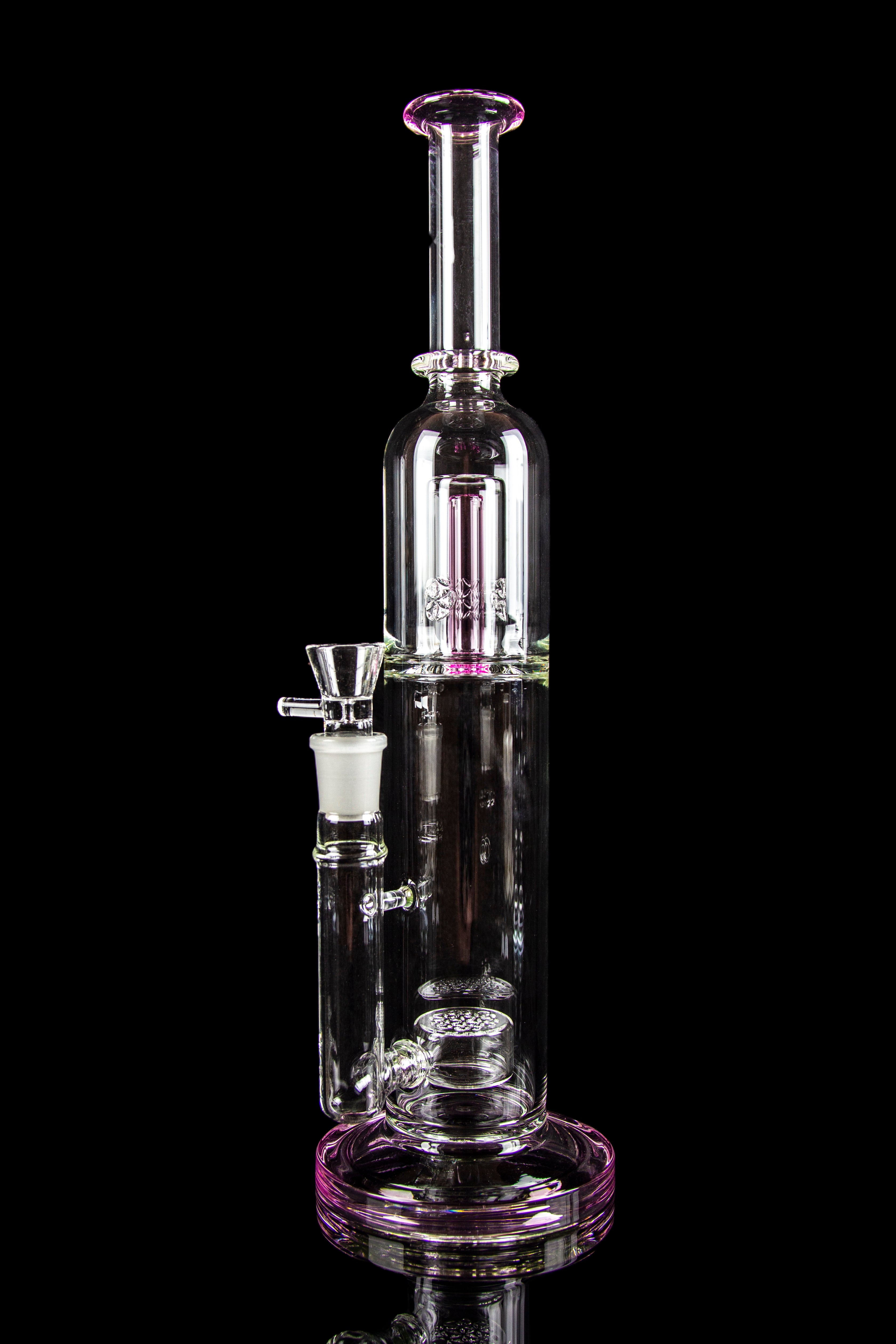 Explosive Cherry Bomb Domed Straight Tube with Vibrant Colored Accents