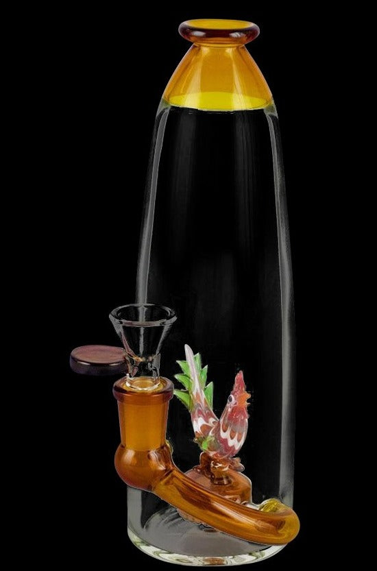 Stunning Bottle Water Pipe with Rooster Percolator
