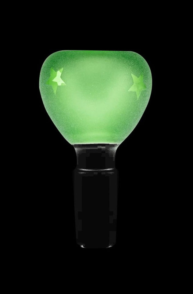Gorgeous Starry Green Glass Bong Bowl